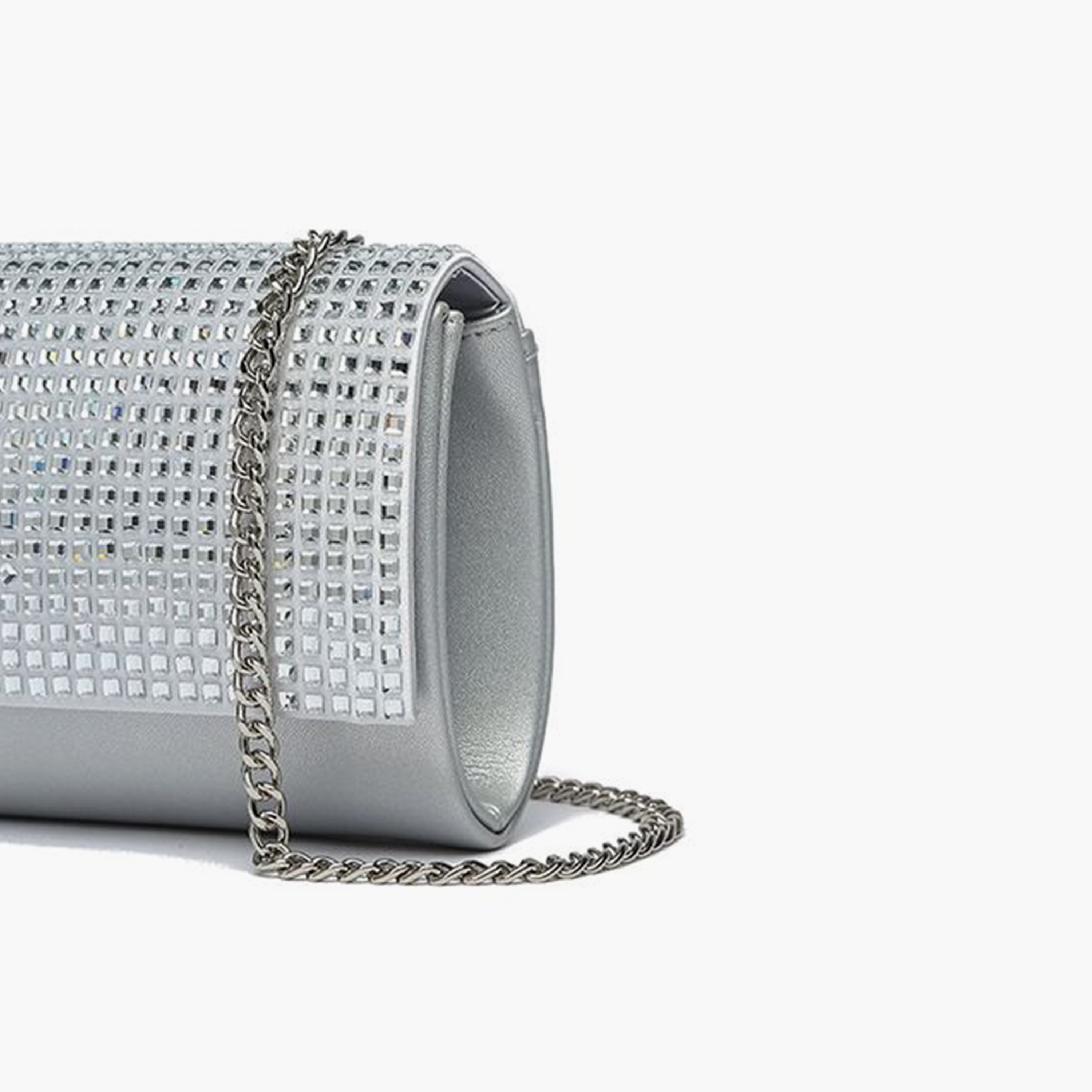 FYOR Embellished Crossbody Bag with Flap and Detachable Strap | 17 X 5 X 11 CM-women-bagsandwallets-handbags-image-4