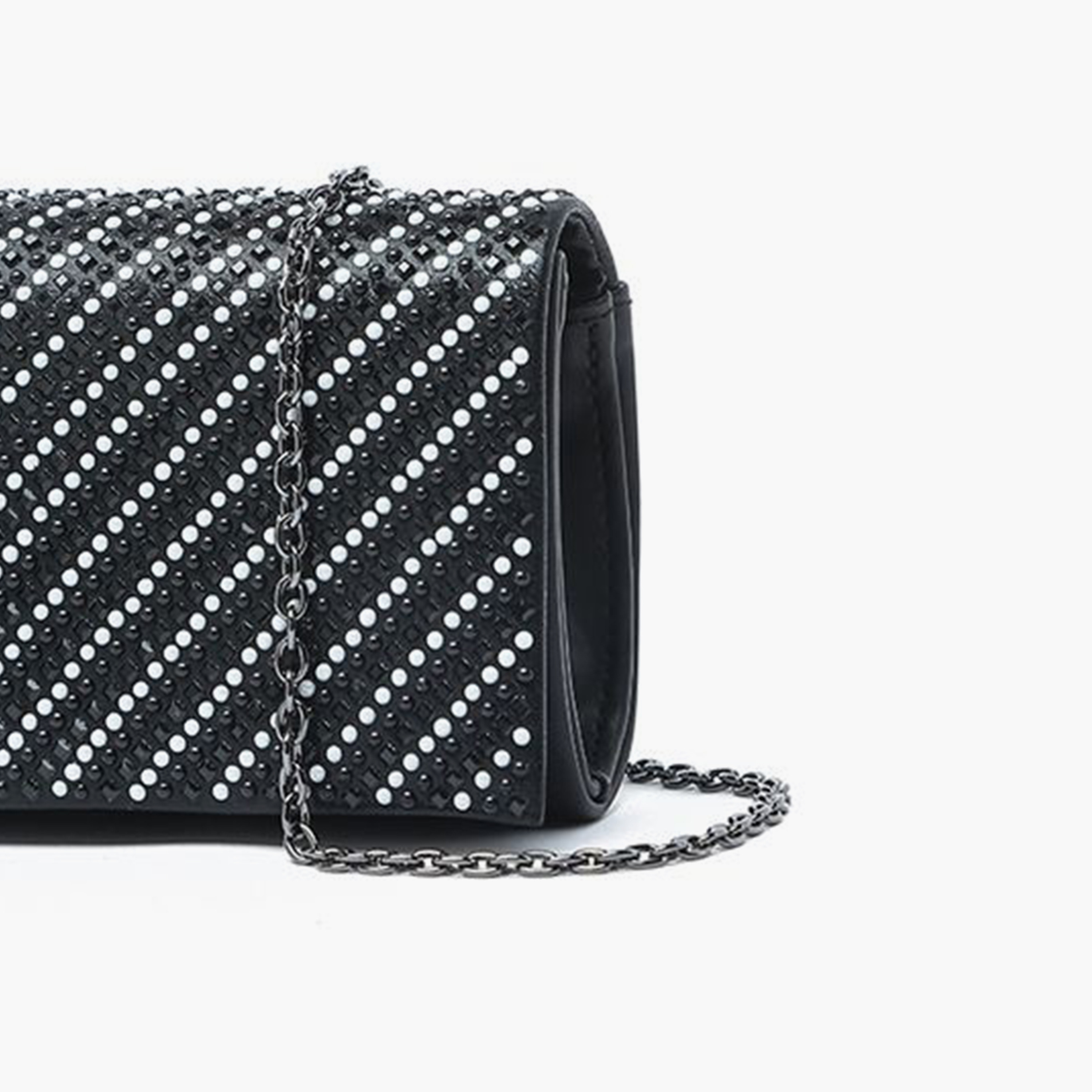 FYOR Embellished Crossbody Bag with Flap and Detachable Strap | 26 X 5.5 X 10.5 CM-women-bagsandwallets-handbags-image-4