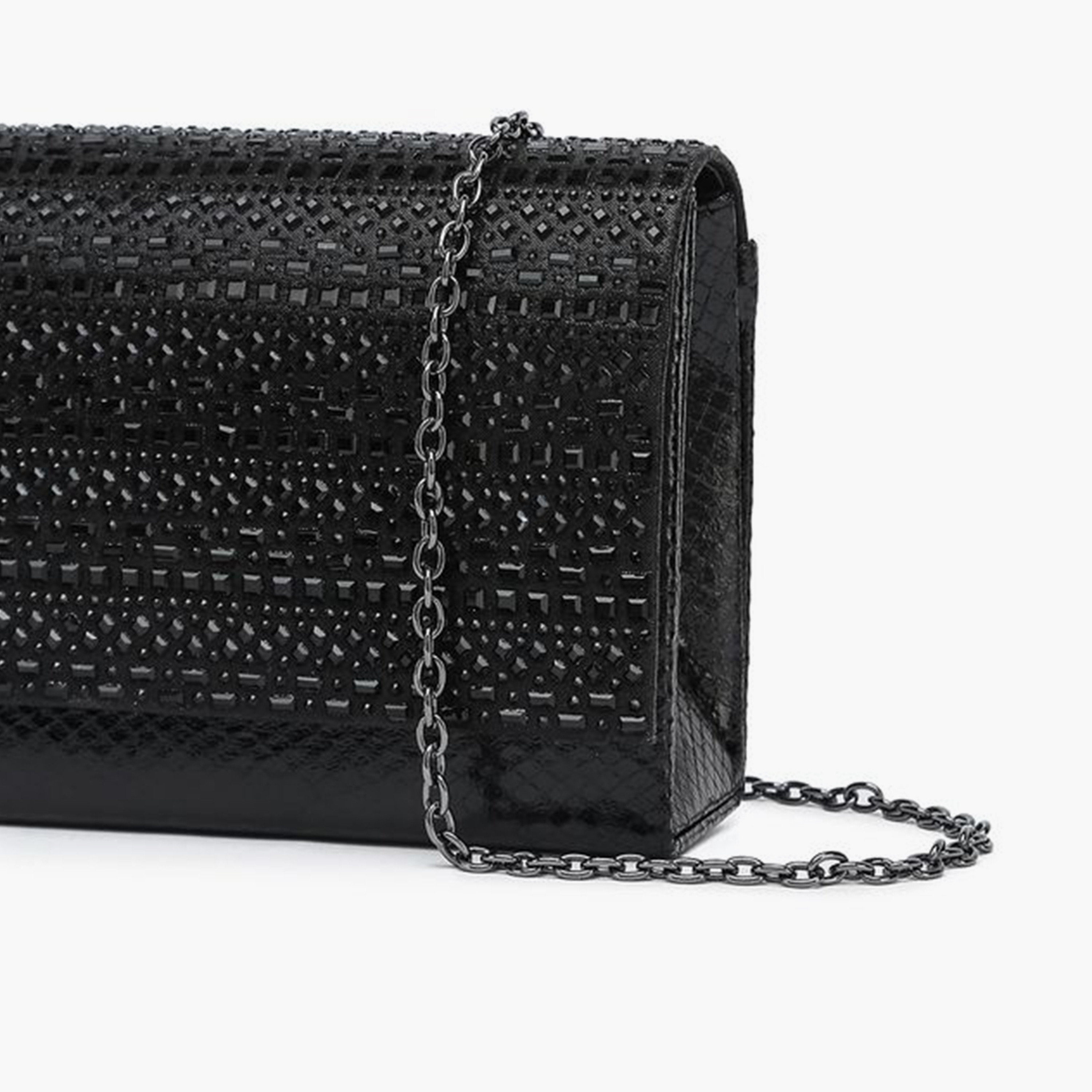FYOR Embellished Crossbody Bag with Flap and Detachable Strap | 22 X 5 X 12 CM-women-bagsandwallets-handbags-image-4