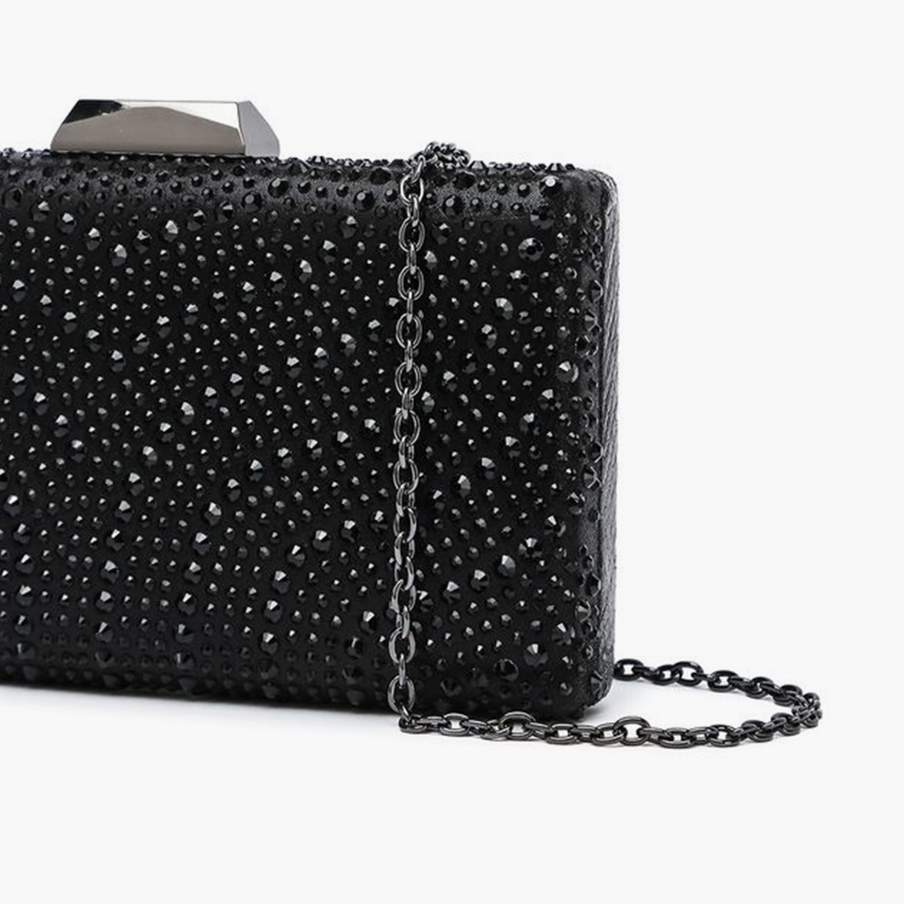 FYOR Embellished Shoulder Bag with Twist Lock and Detachable Strap | 20 X 3 X 12 CM-women-bagsandwallets-handbags-image-4