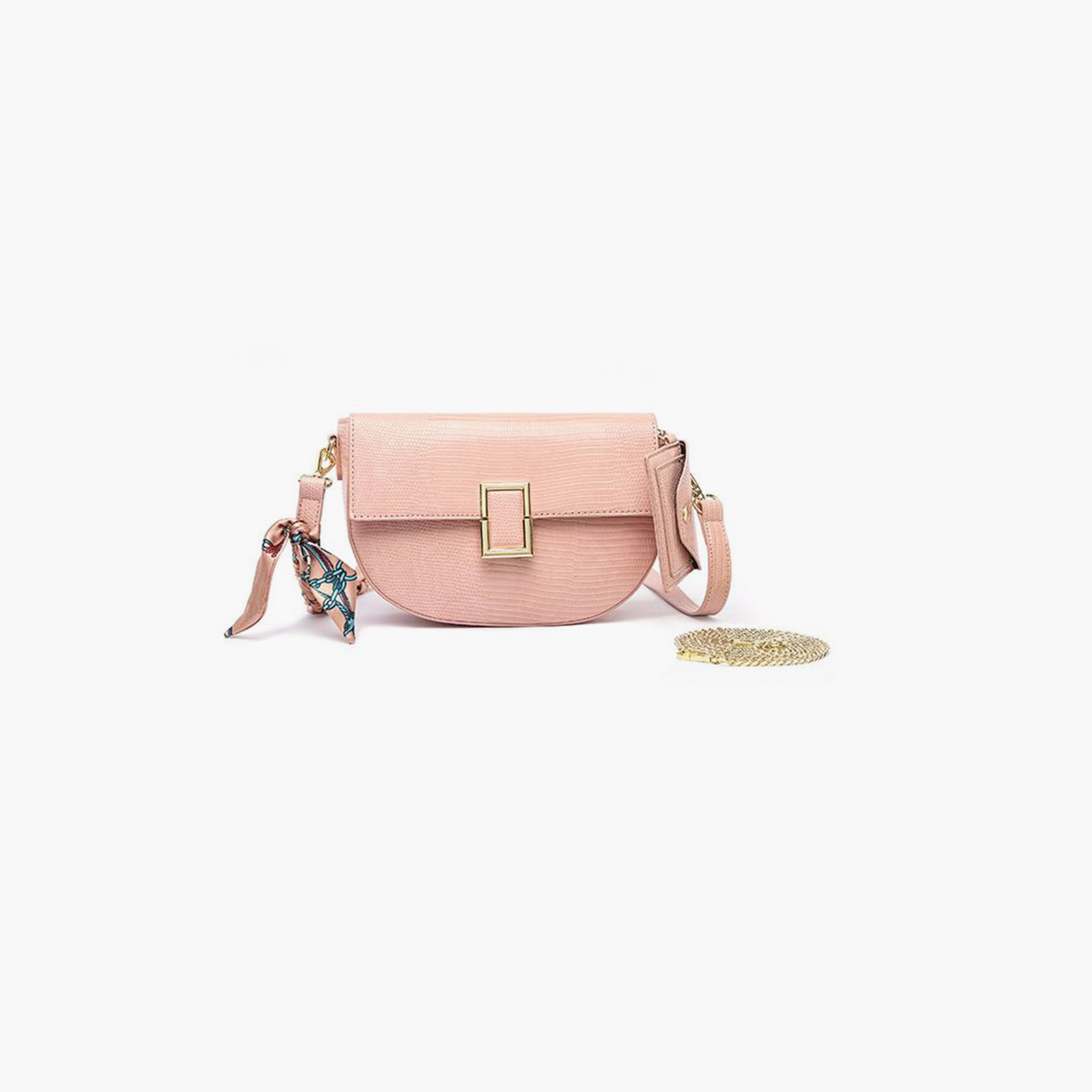 فايور - شنطة كروس منقوشة بقفل مغناطيسي وحزام قابل للفصل | 21 × 6 × 13.5 سم-women-bagsandwallets-handbags-image-1