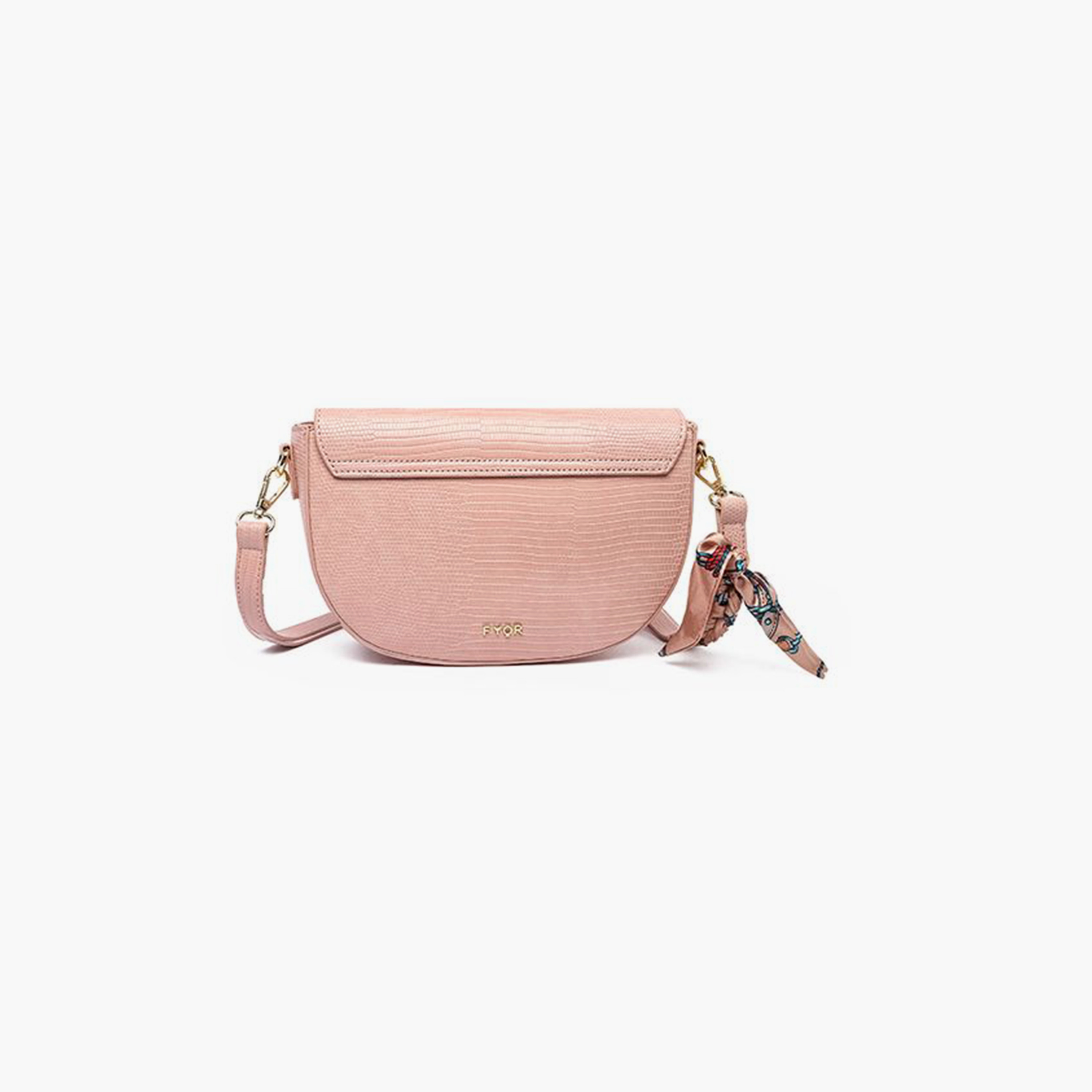 فايور - شنطة كروس منقوشة بقفل مغناطيسي وحزام قابل للفصل | 21 × 6 × 13.5 سم-women-bagsandwallets-handbags-image-2