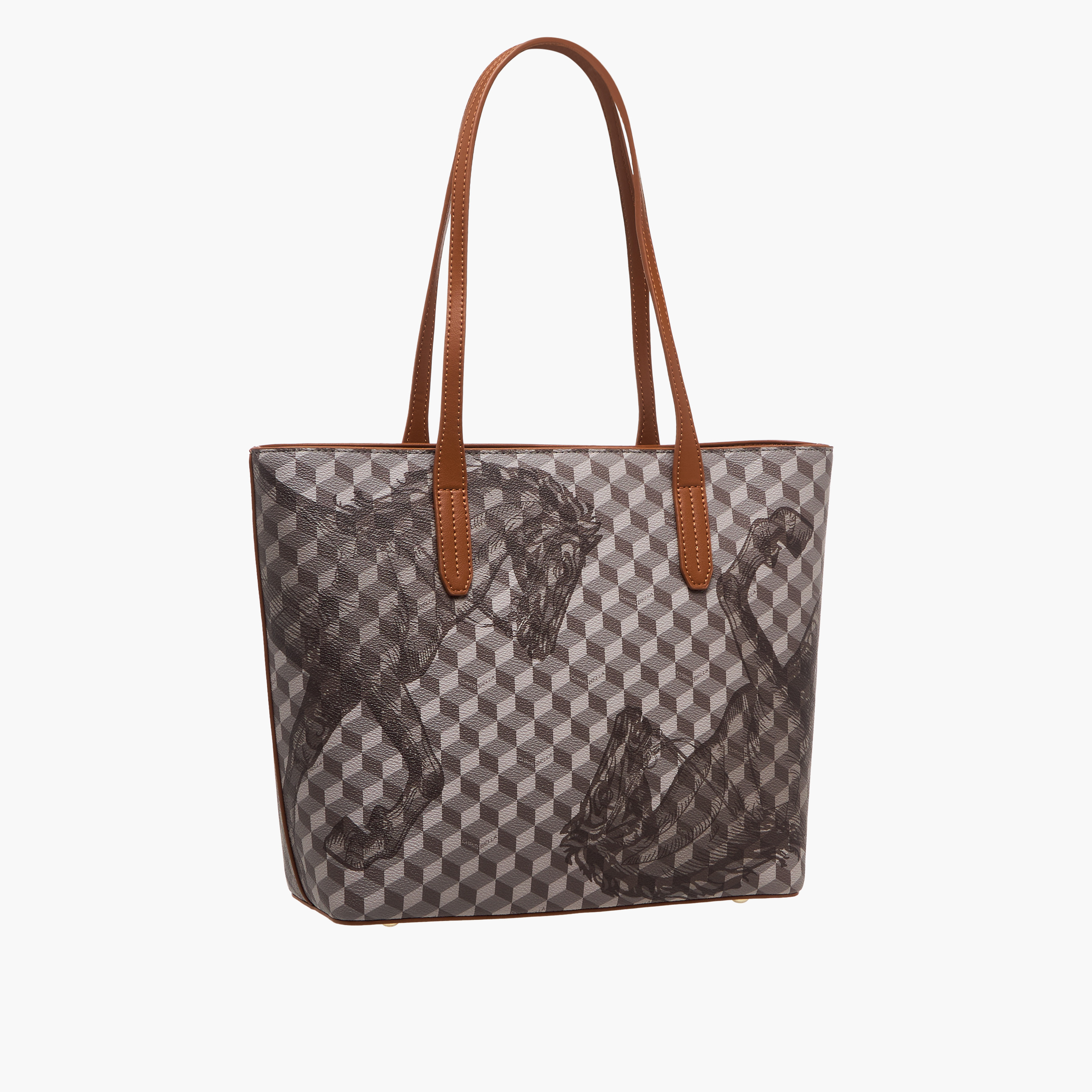 Chrisbella Horse Print Tote Bag with Zip Around Wallet-women-bagsandwallets-handbags-image-3