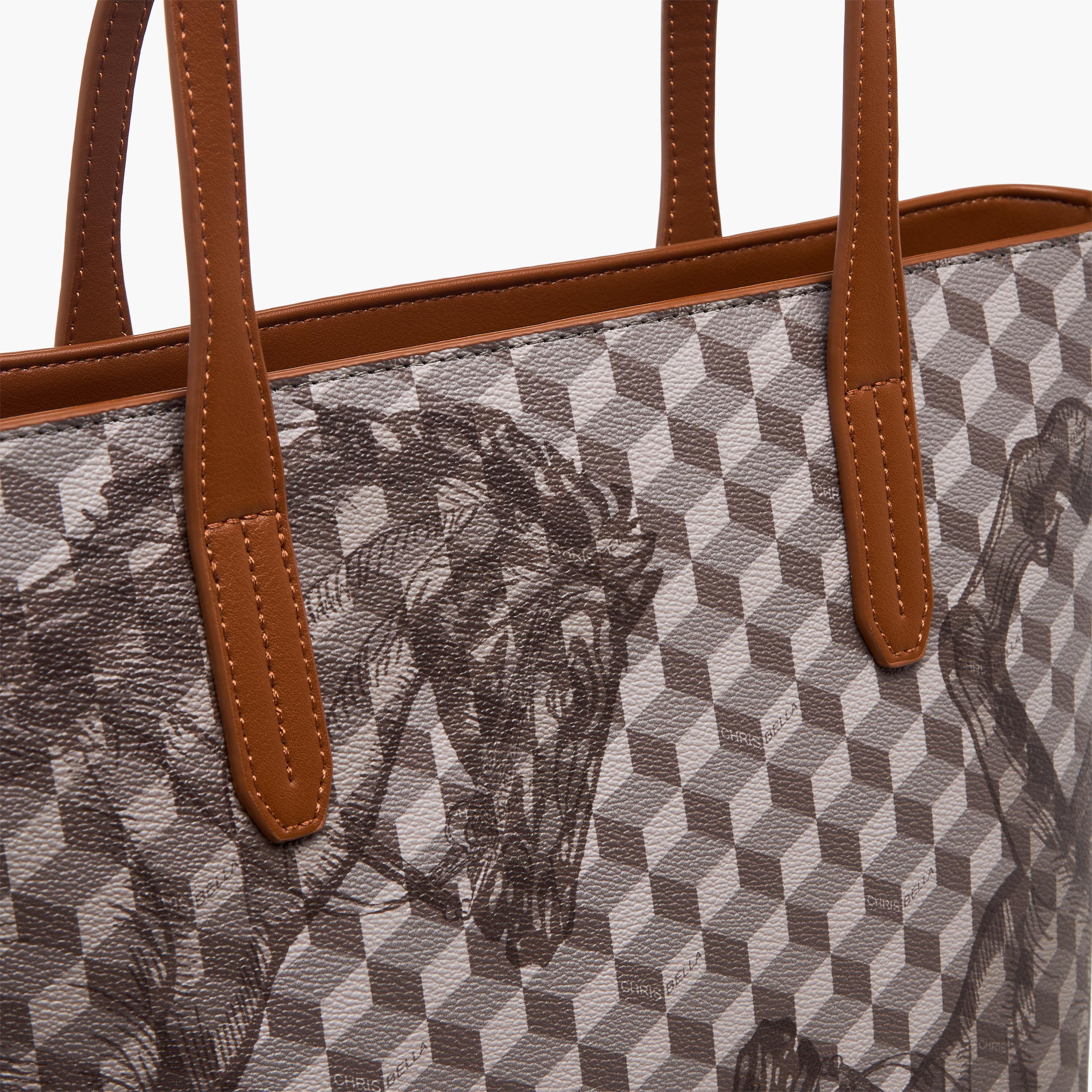 Chrisbella Horse Print Tote Bag with Zip Around Wallet-women-bagsandwallets-handbags-image-6