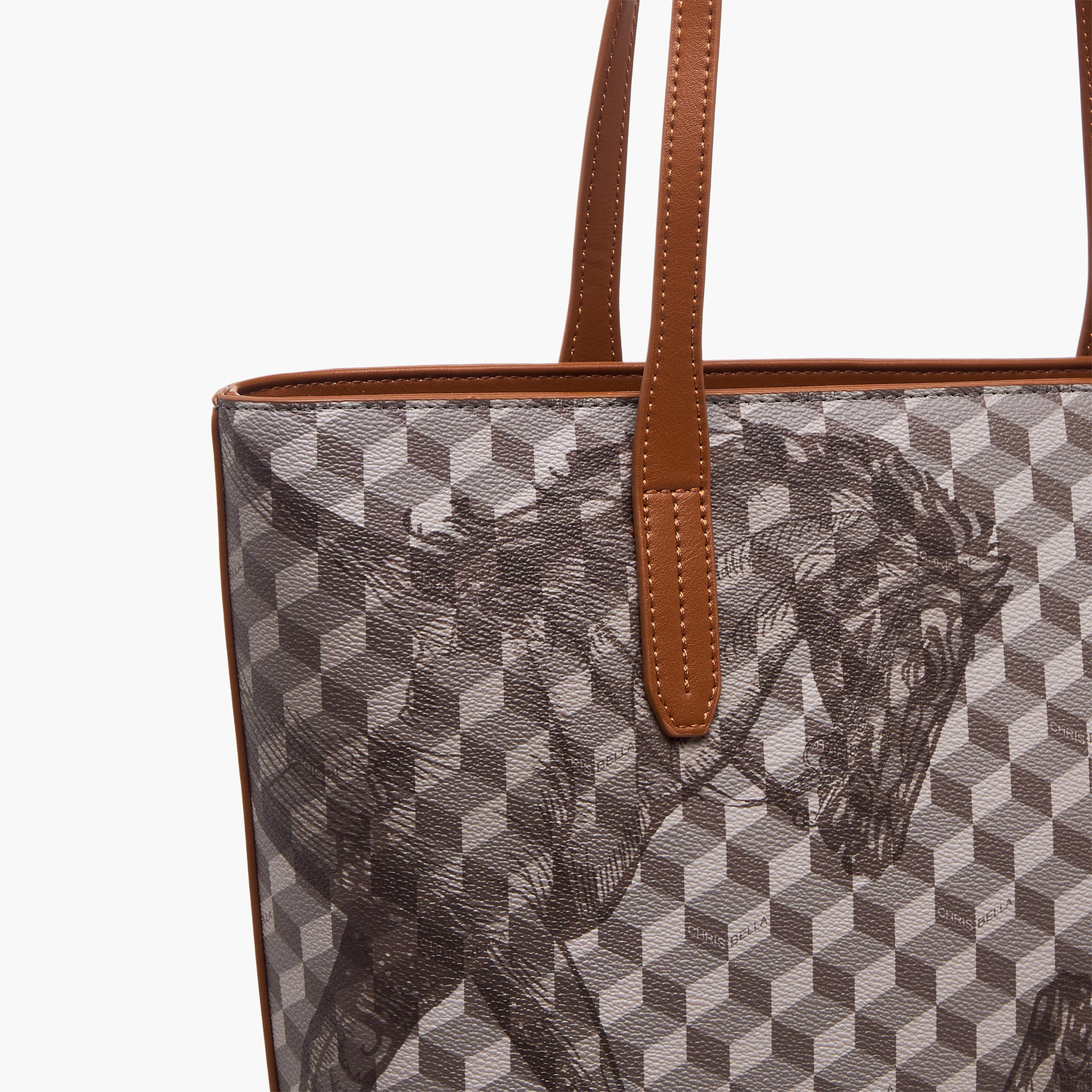 Chrisbella Horse Print Tote Bag with Zip Around Wallet-women-bagsandwallets-handbags-image-7