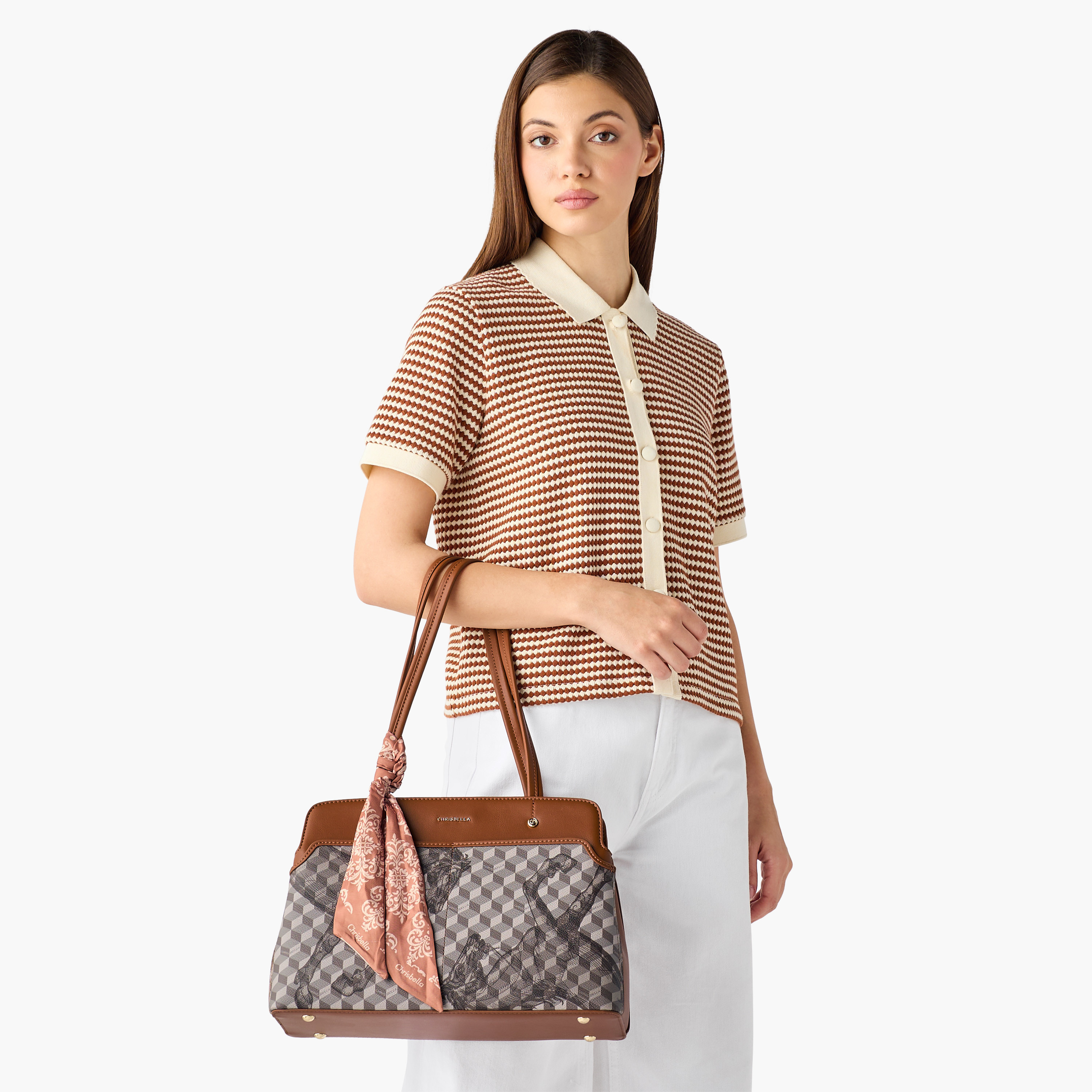 Chrisbella Scarf Accent Tote Bag with Wallet-women-bagsandwallets-handbags-image-2