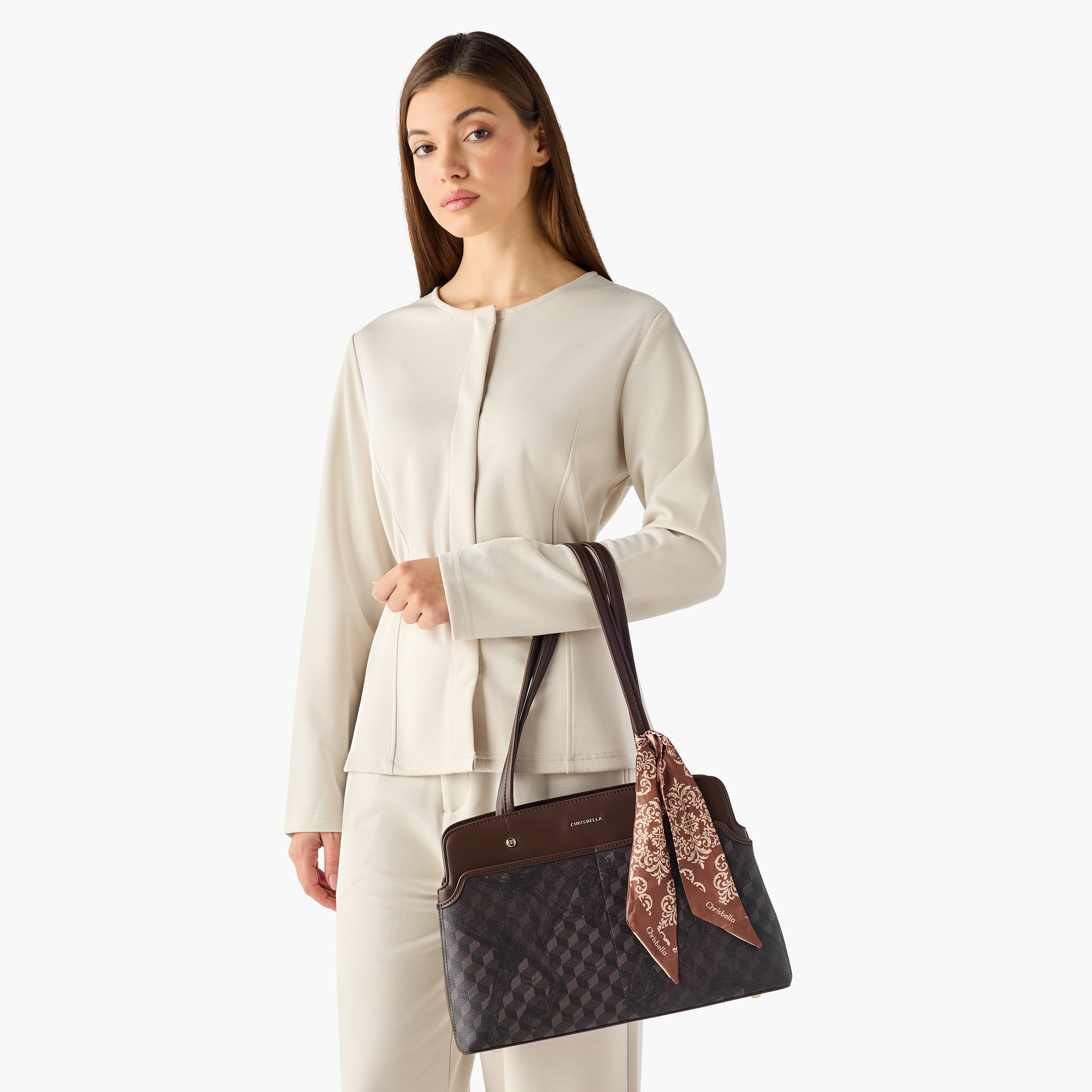 Chrisbella Scarf Accent Tote Bag with Wallet-women-bagsandwallets-handbags-image-2