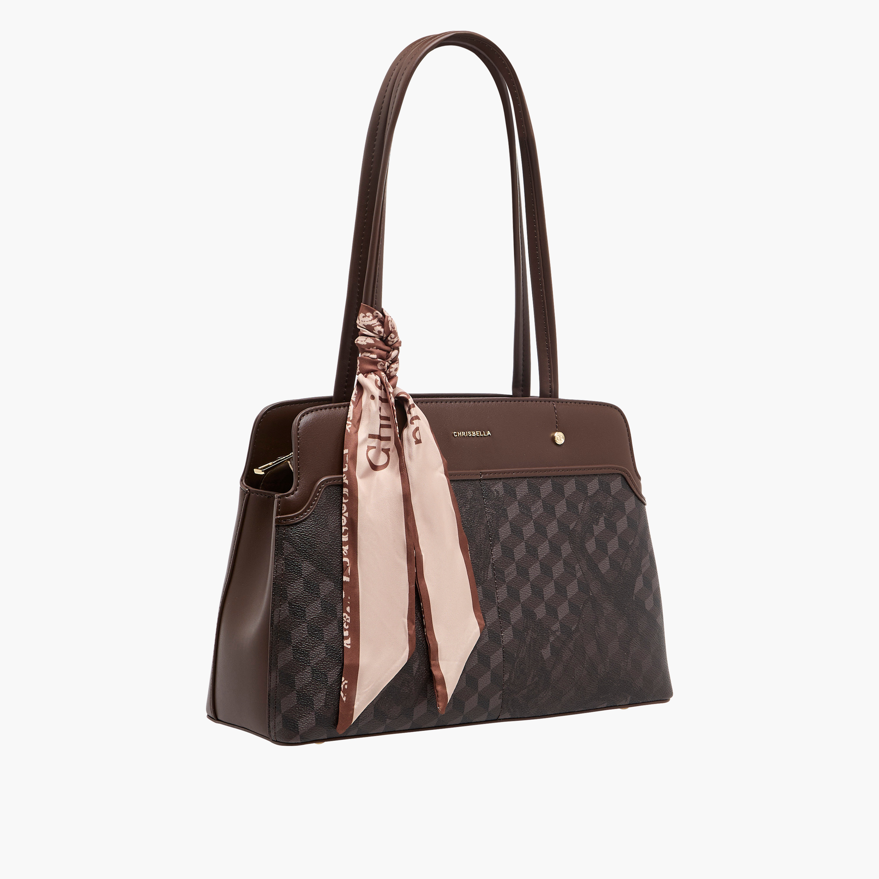 Chrisbella Scarf Accent Tote Bag with Wallet-women-bagsandwallets-handbags-image-3