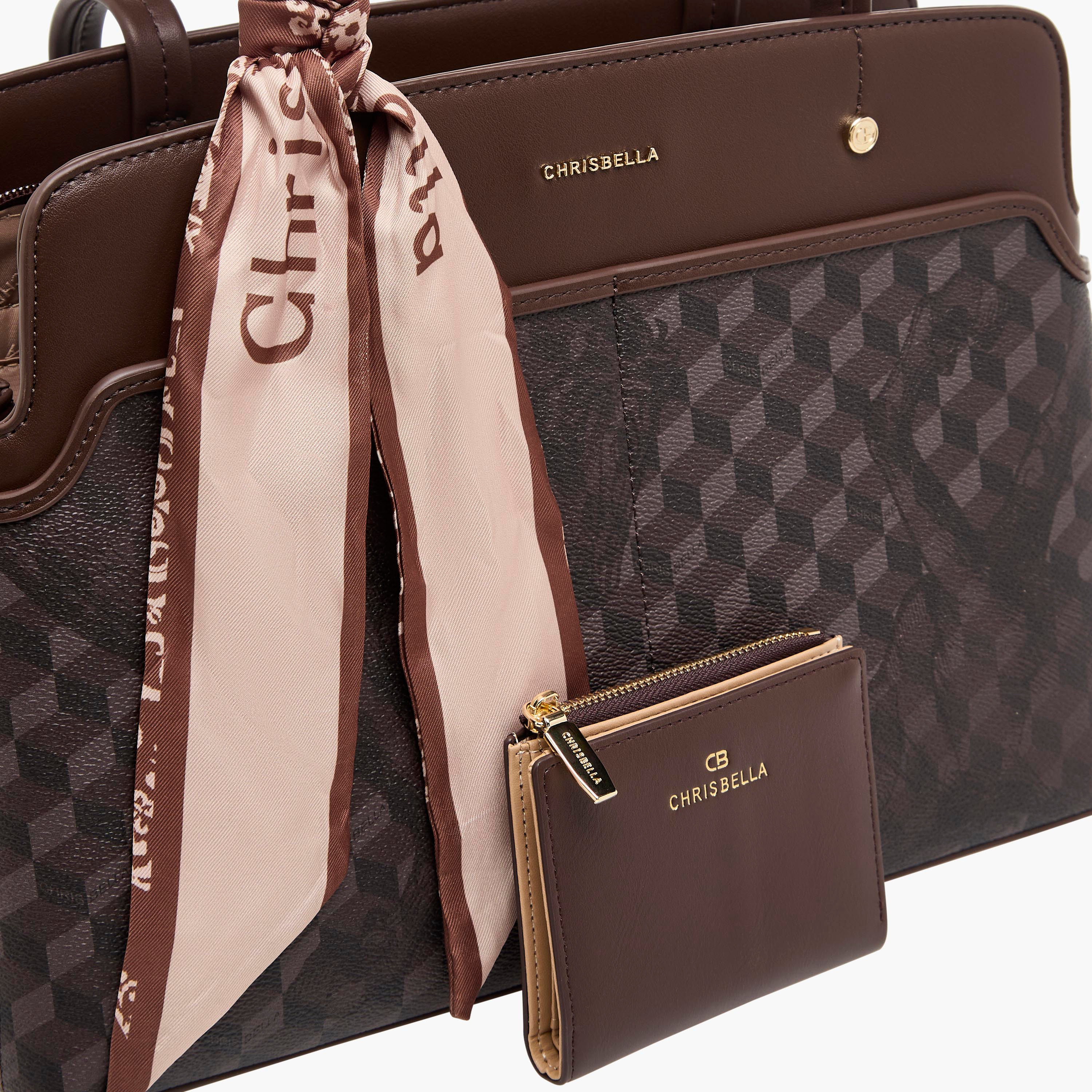 Chrisbella Scarf Accent Tote Bag with Wallet-women-bagsandwallets-handbags-image-6