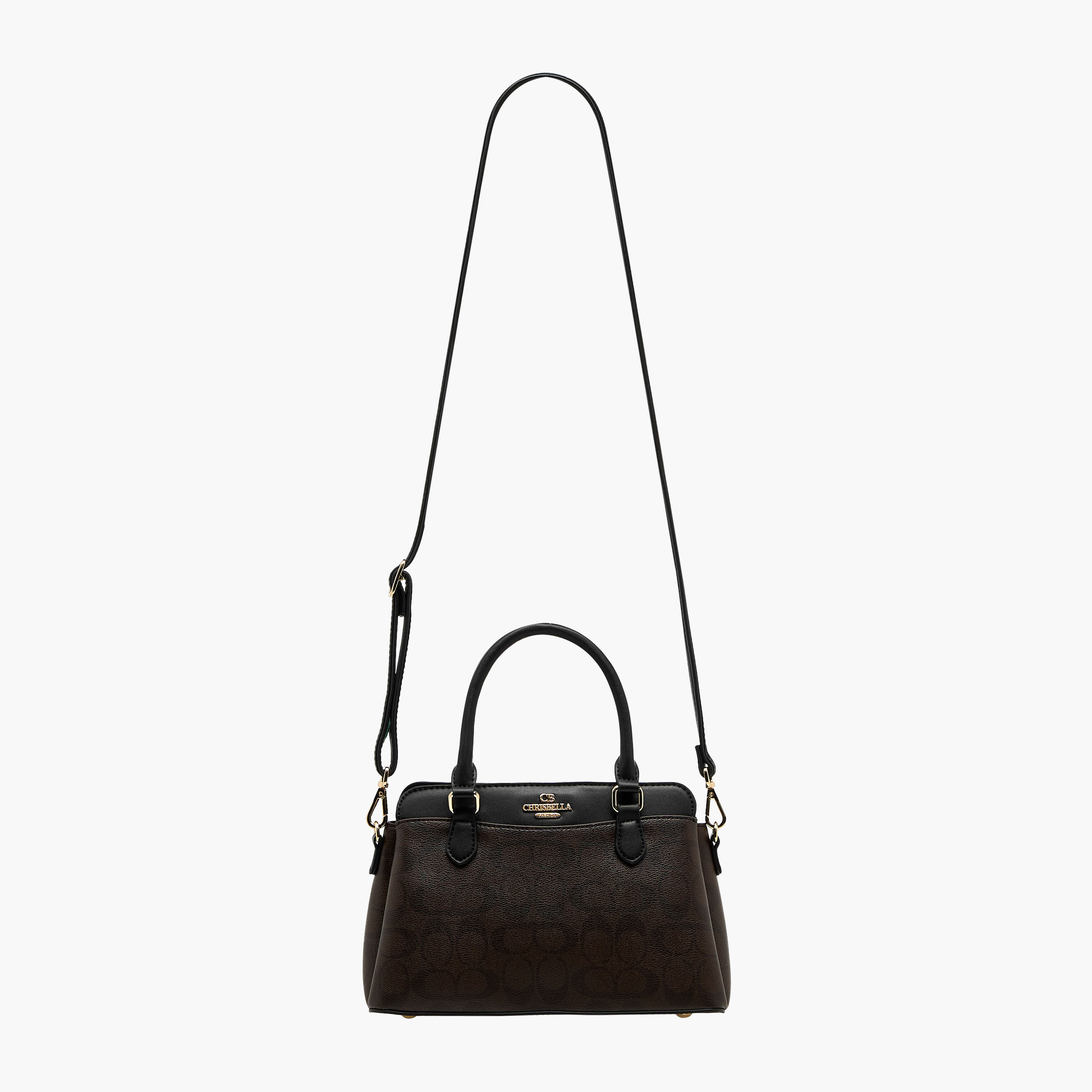 Chrisbella Textured Satchel Bag with Wallet-women-bagsandwallets-handbags-image-3