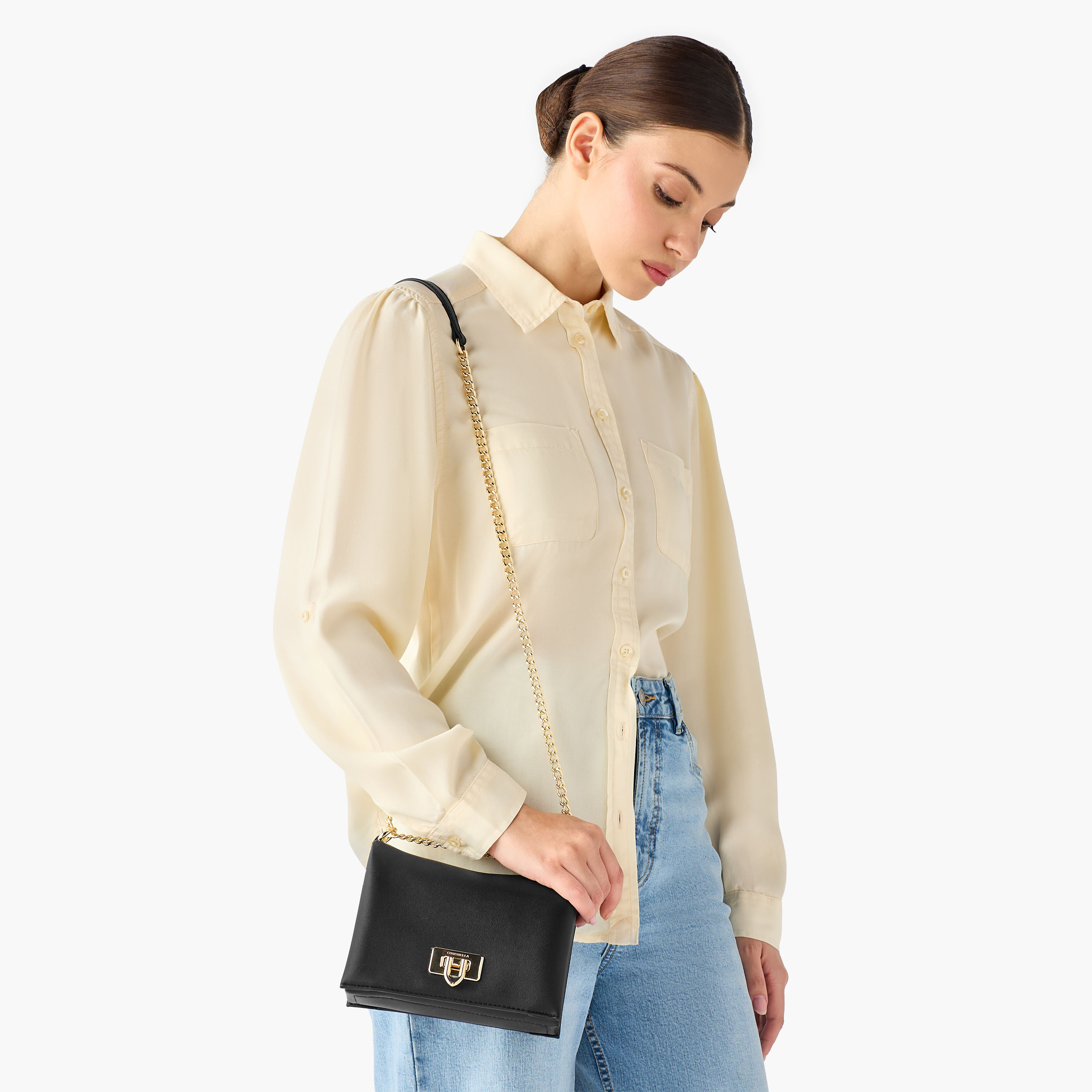شنطة كروس بودي بحزام سلسلة ومحفظة من كريسبيلا-women-bagsandwallets-handbags-image-11