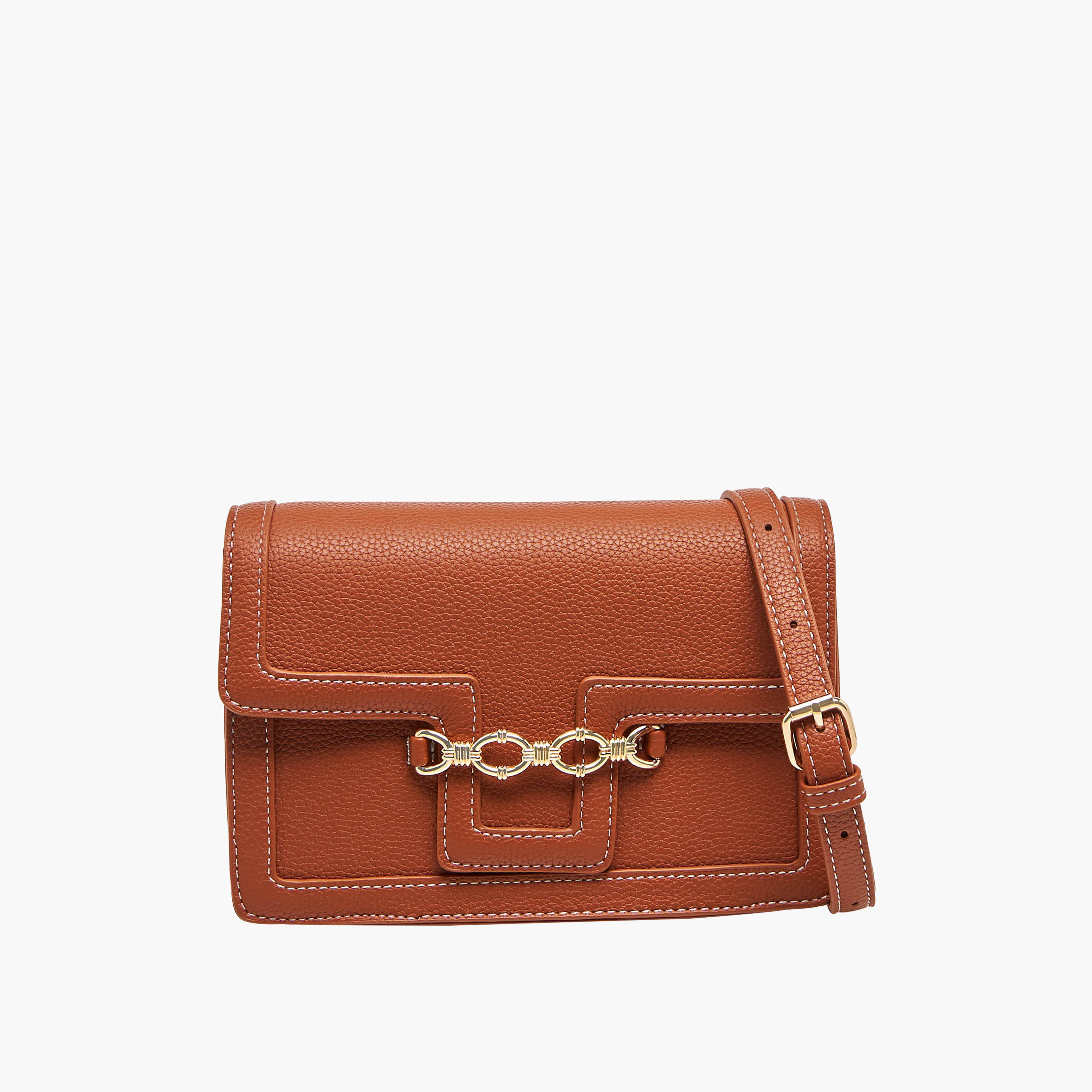 Adore Textured Crossbody Bag with Detachable Strap-women-bagsandwallets-handbags-image-1