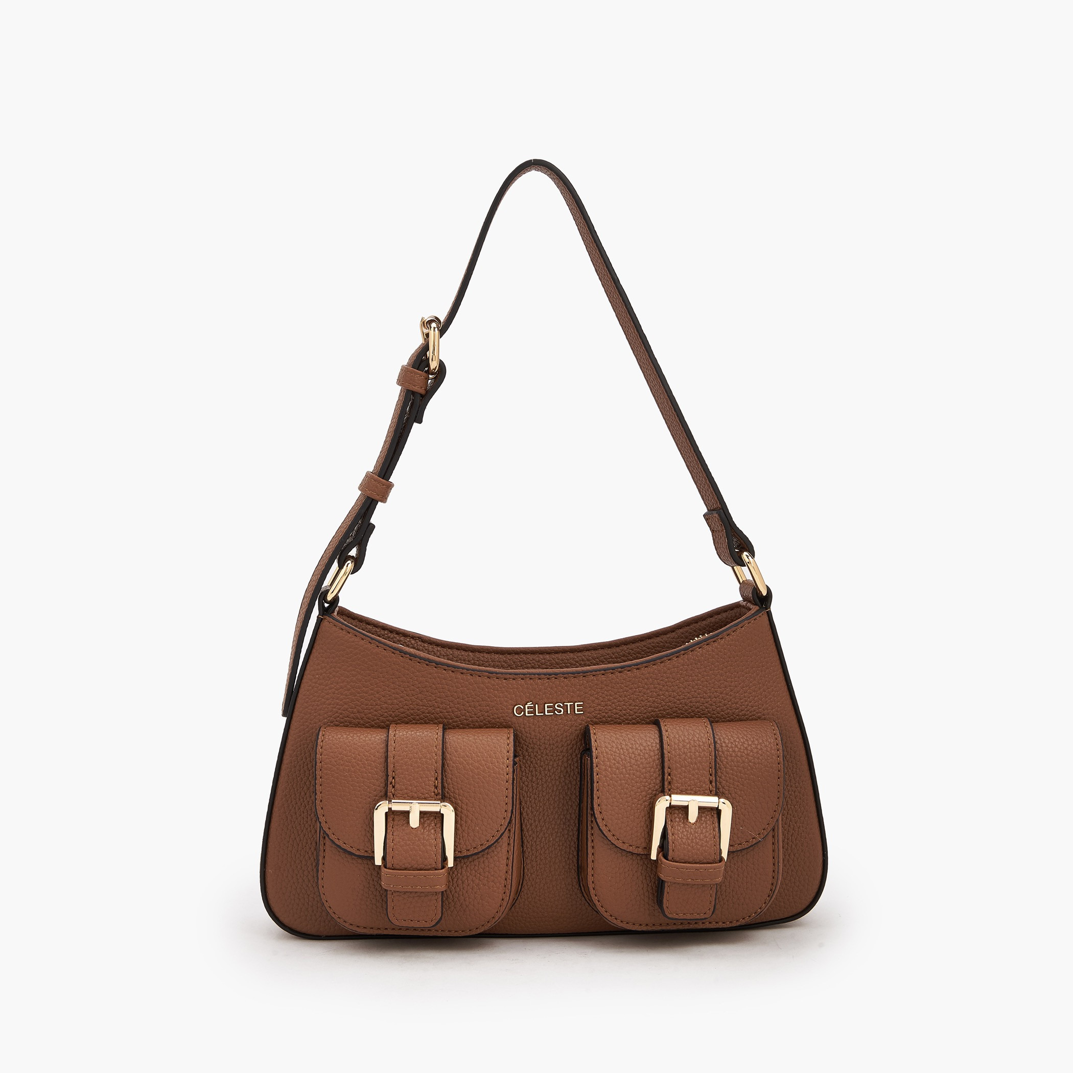 شنطة كتف بارزة الملمس بسحاب إغلاق من سيليست-women-bagsandwallets-handbags-image-1