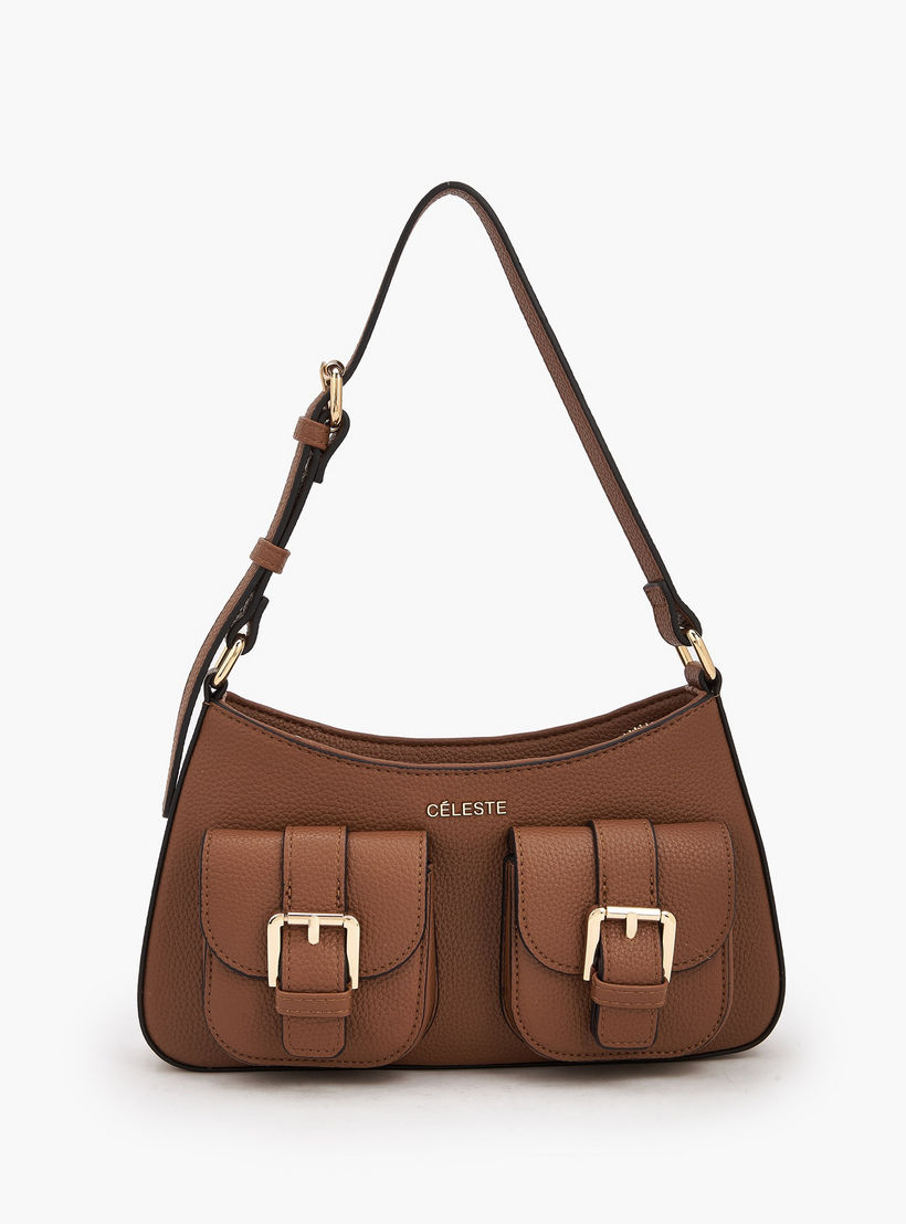 شنطة كتف بارزة الملمس بسحاب إغلاق من سيليست-women-bagsandwallets-handbags-image-1