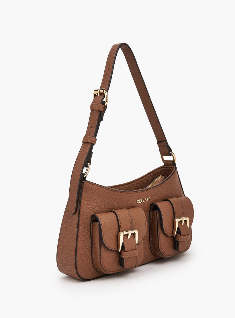 شنطة كتف بارزة الملمس بسحاب إغلاق من سيليست-women-bagsandwallets-handbags-image-3