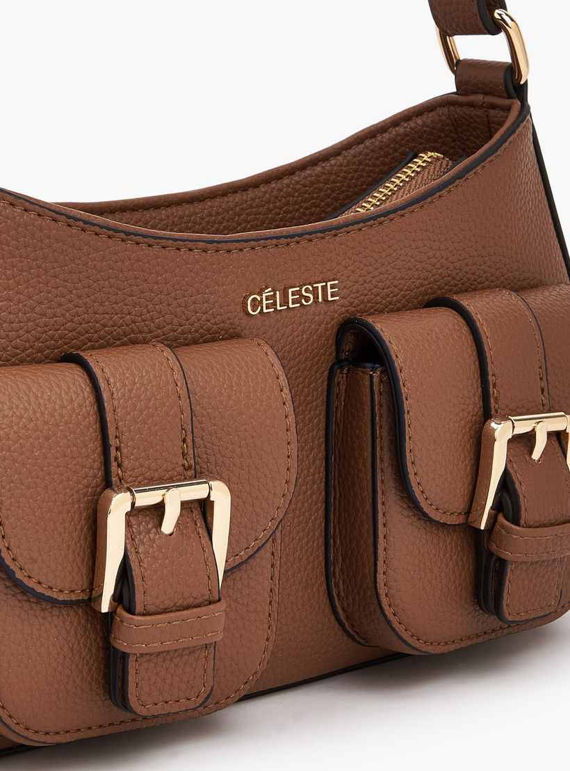 شنطة كتف بارزة الملمس بسحاب إغلاق من سيليست-women-bagsandwallets-handbags-image-4