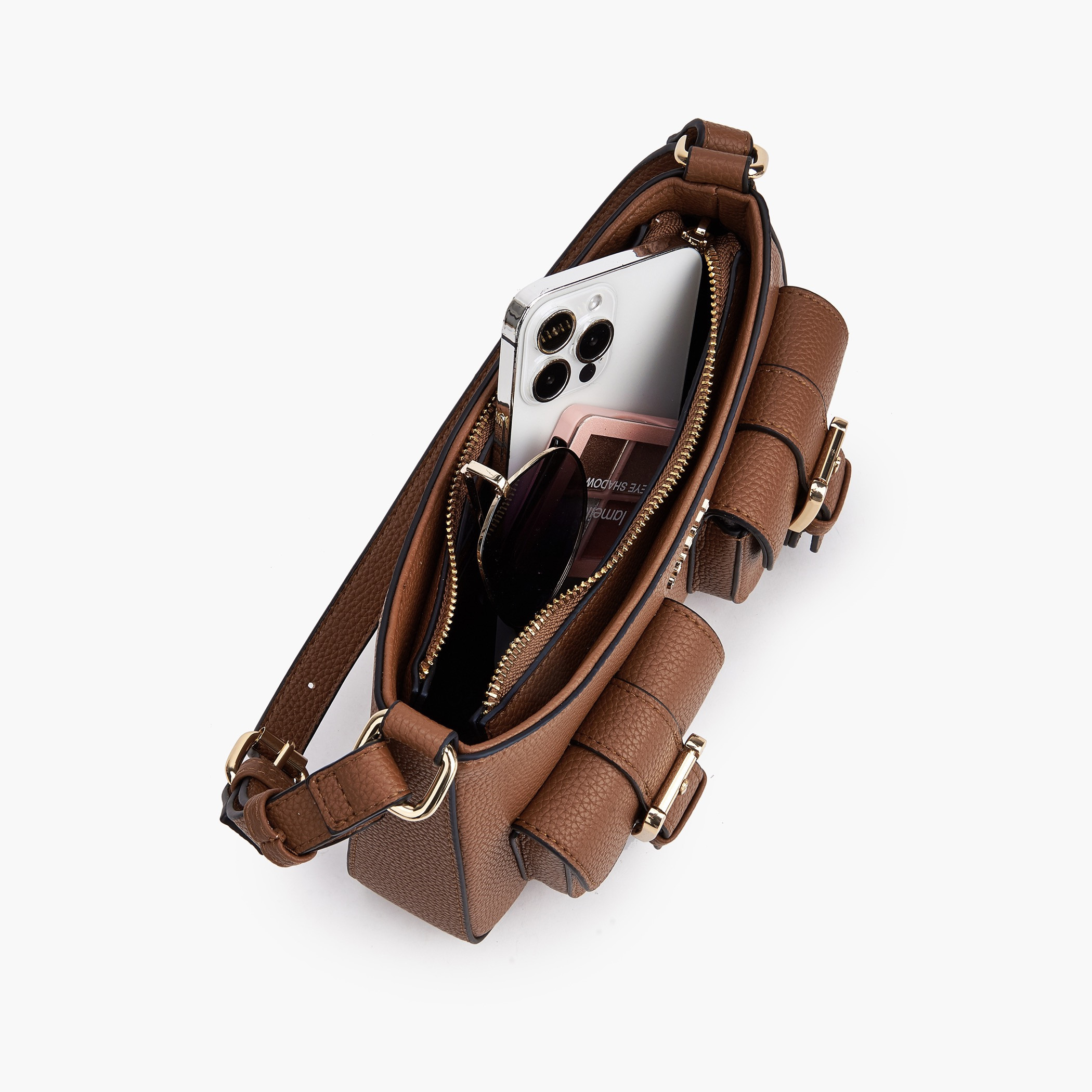 شنطة كتف بارزة الملمس بسحاب إغلاق من سيليست-women-bagsandwallets-handbags-image-8