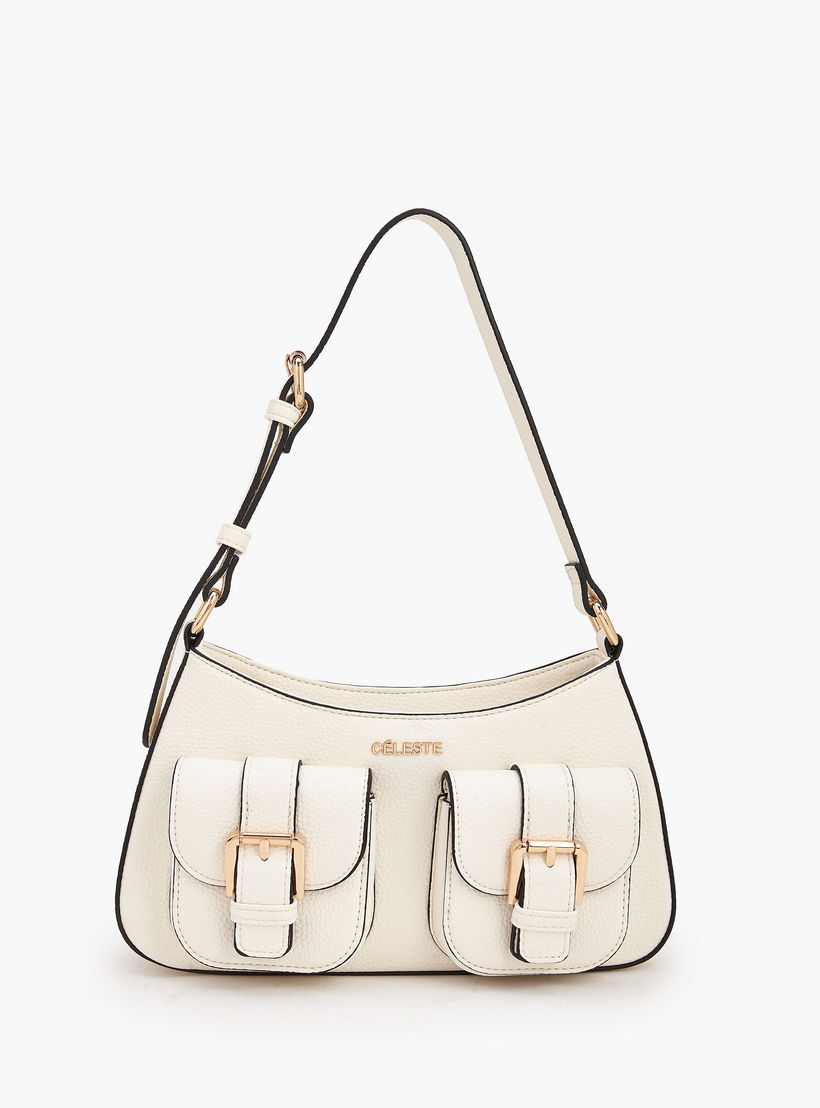 شنطة كتف بارزة الملمس بسحاب إغلاق من سيليست-women-bagsandwallets-handbags-image-1