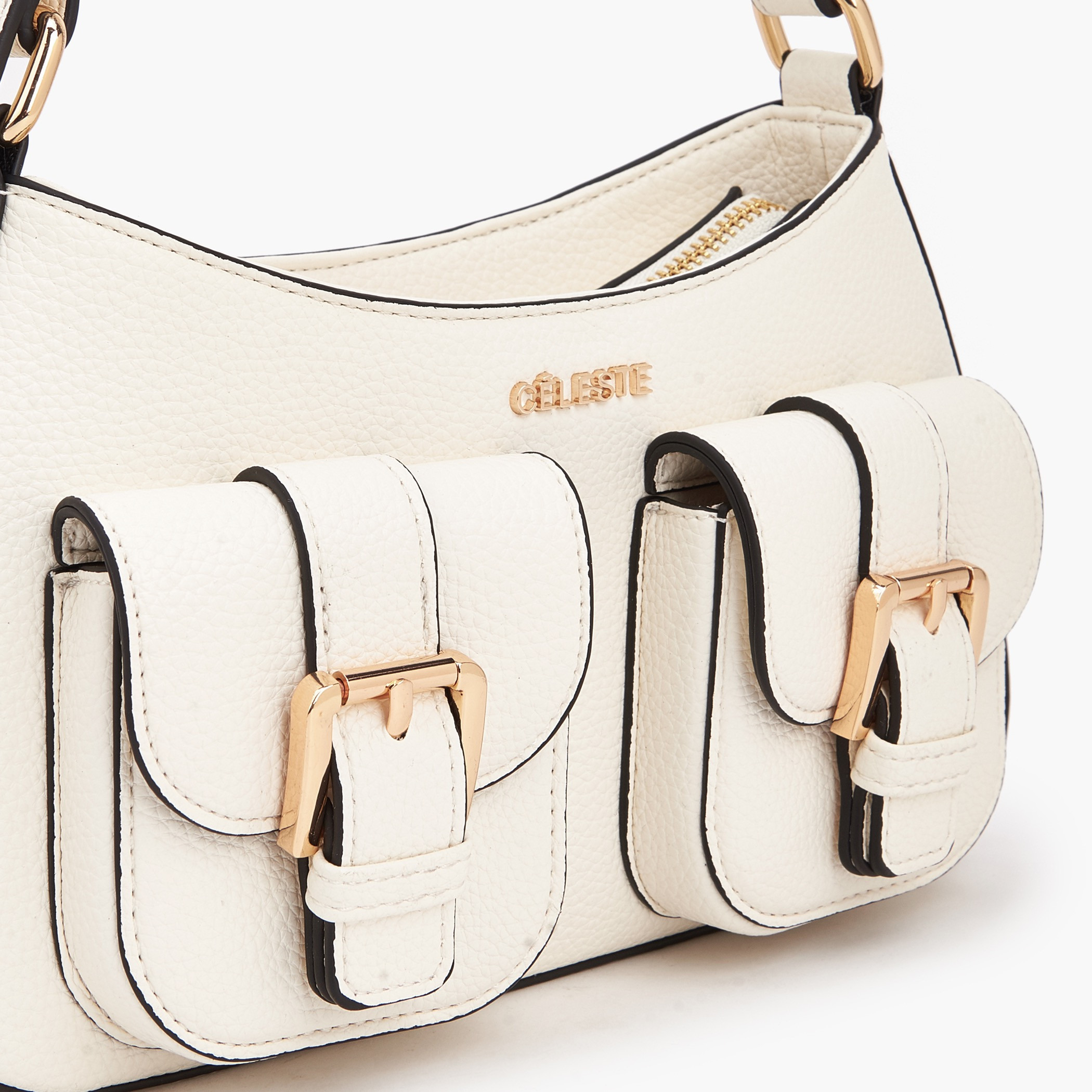 شنطة كتف بارزة الملمس بسحاب إغلاق من سيليست-women-bagsandwallets-handbags-image-4