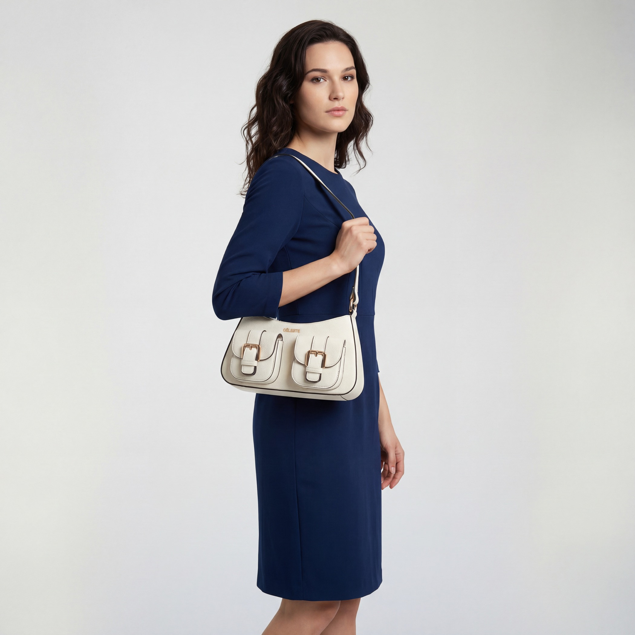 شنطة كتف بارزة الملمس بسحاب إغلاق من سيليست-women-bagsandwallets-handbags-image-2