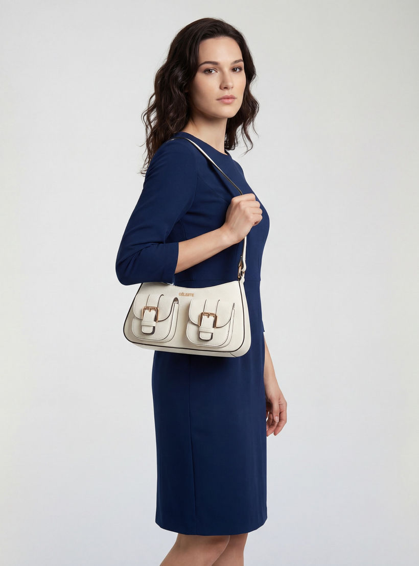 شنطة كتف بارزة الملمس بسحاب إغلاق من سيليست-women-bagsandwallets-handbags-image-2