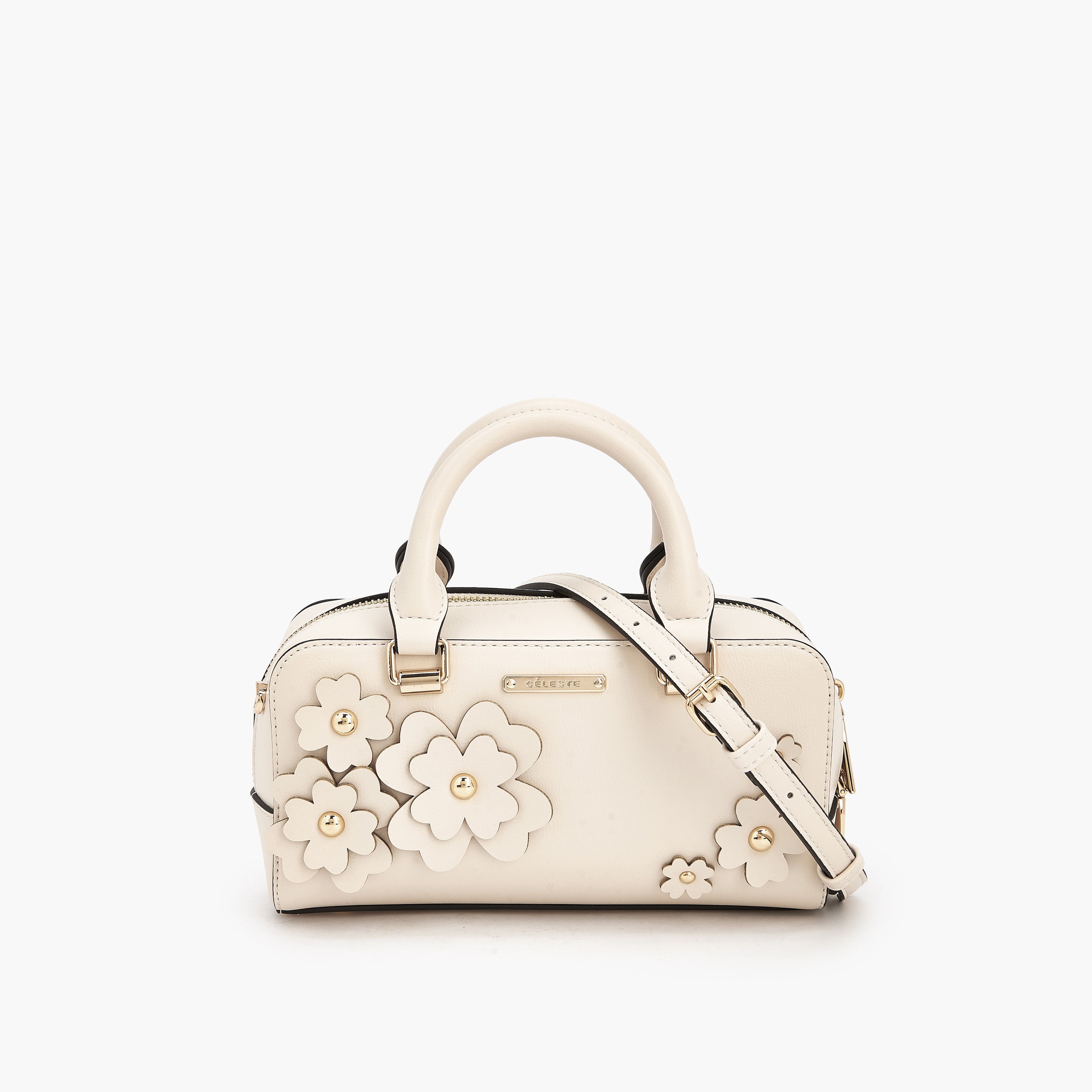شنطة كروس بودي بمقابض مزدوجة وزخارف زهرية من سيليست-women-bagsandwallets-handbags-image-1