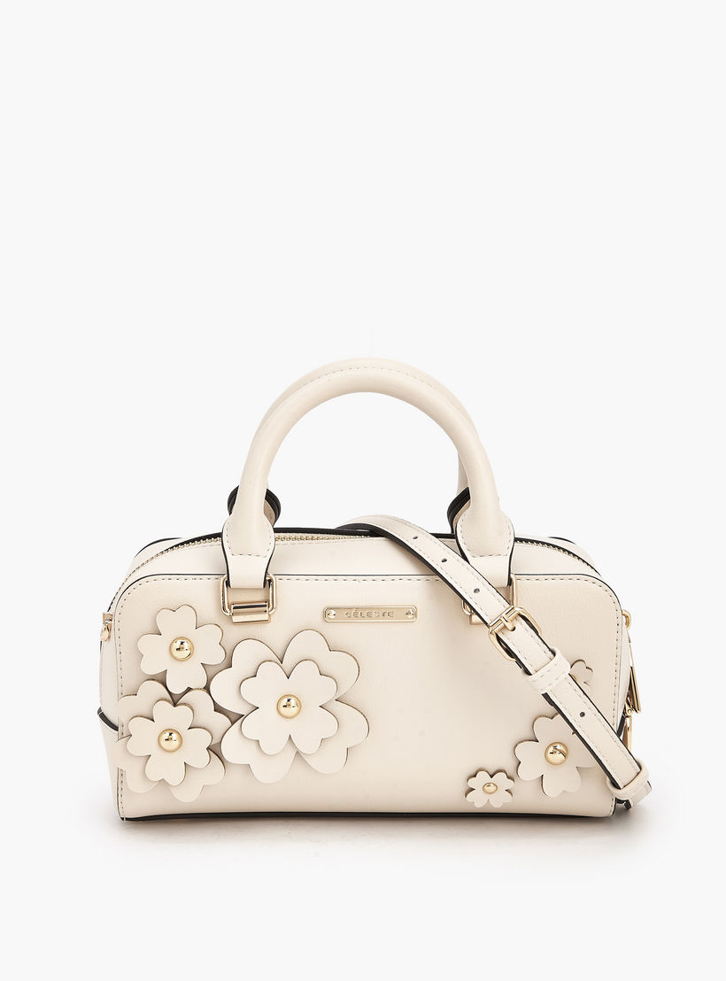 شنطة كروس بودي بمقابض مزدوجة وزخارف زهرية من سيليست-women-bagsandwallets-handbags-image-1