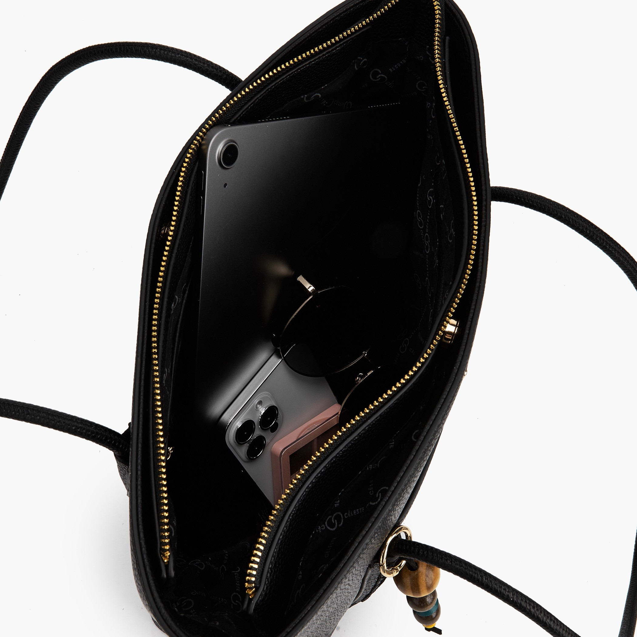 Celeste Textured Tote Bag with Bag Charm-women-bagsandwallets-handbags-image-7