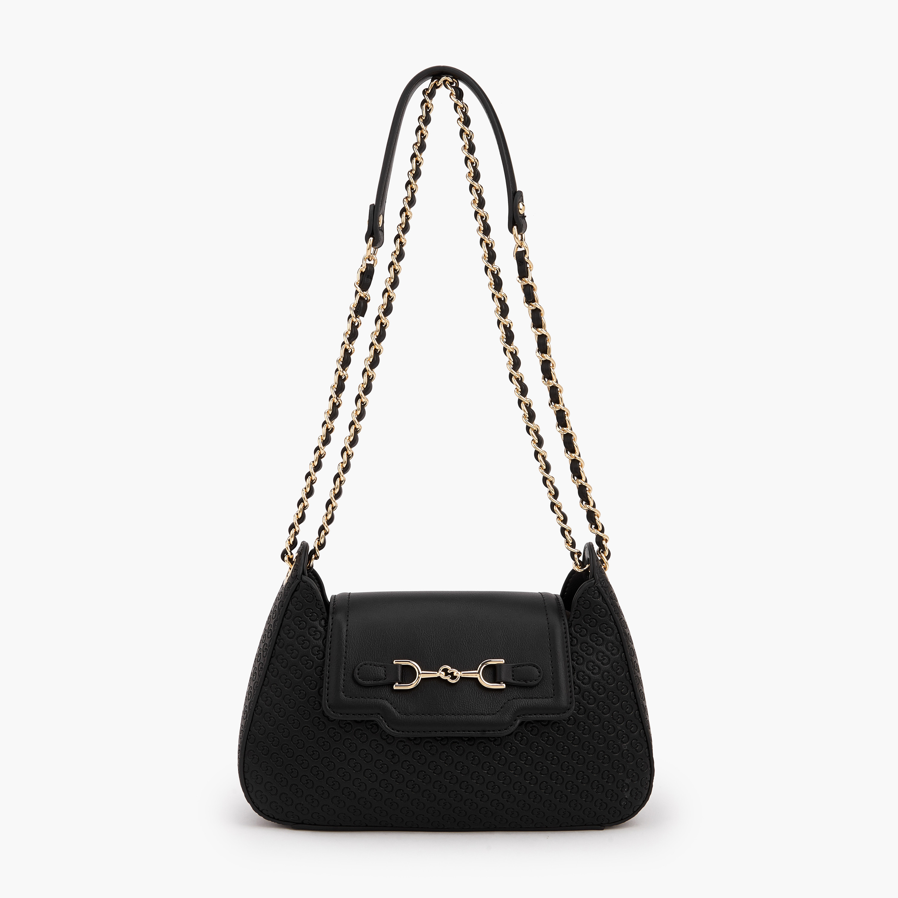 Celeste Monogram Embossed Crossbody Bag with Chain Strap-women-bagsandwallets-handbags-image-1