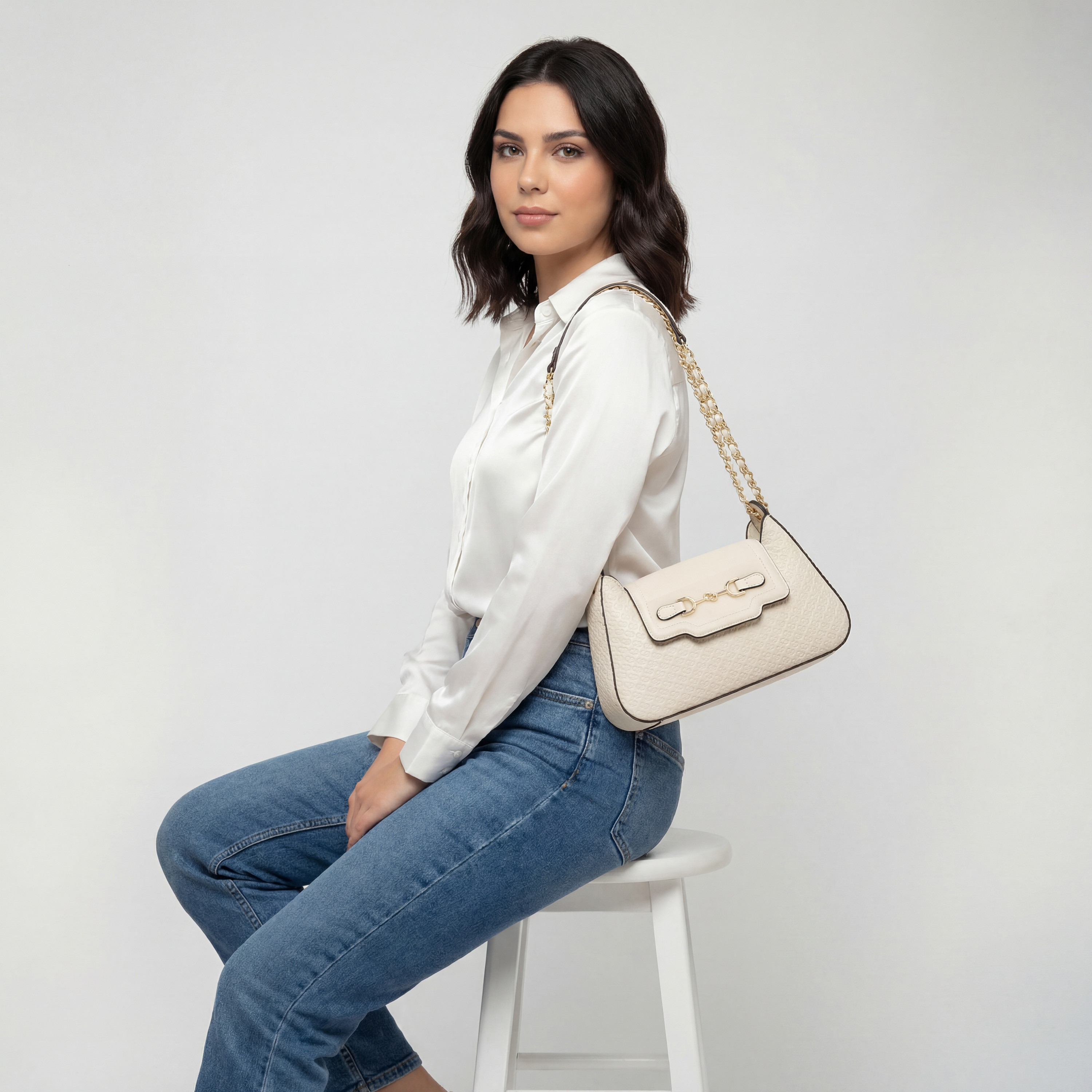 Celeste Monogram Embossed Crossbody Bag with Chain Strap-women-bagsandwallets-handbags-image-2