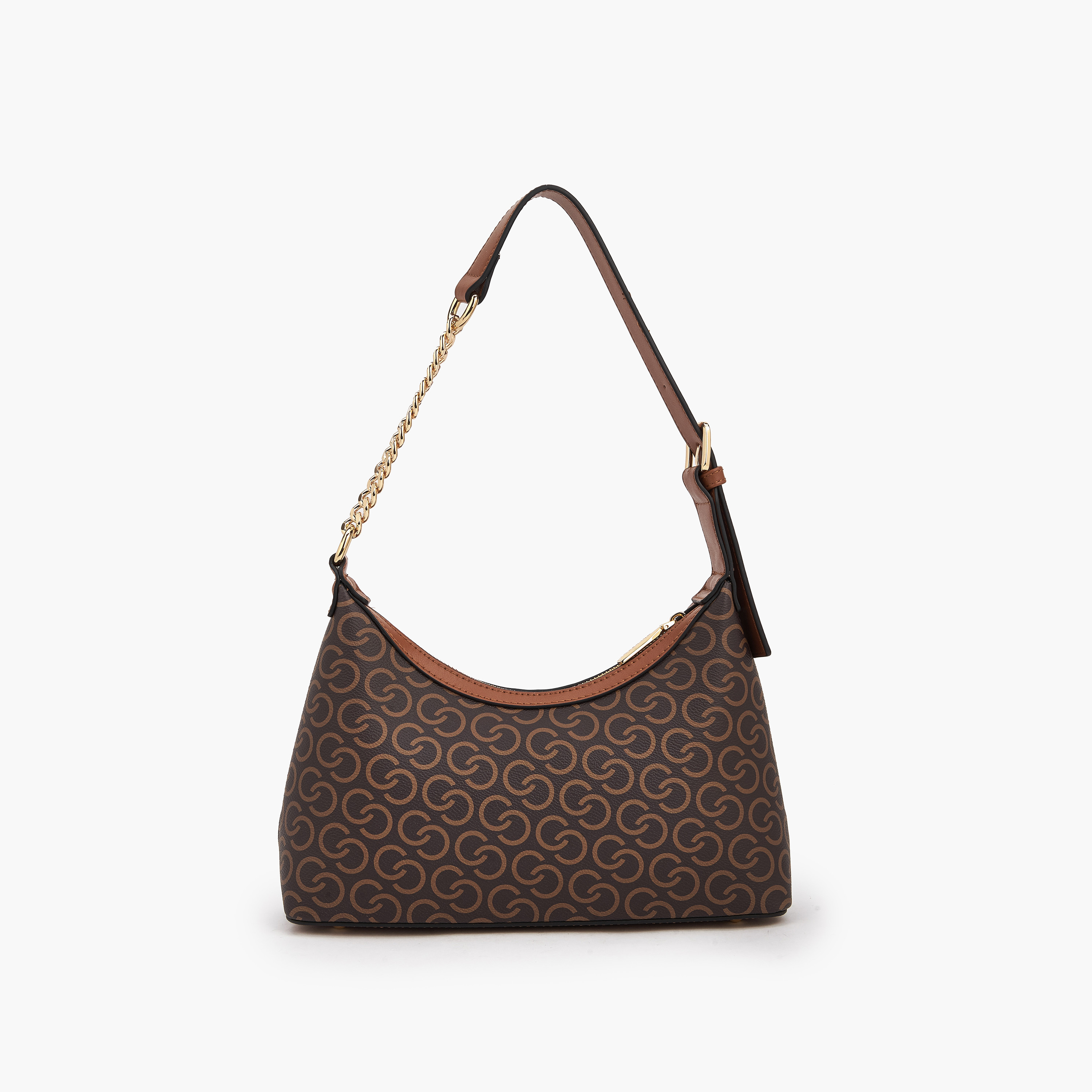 شنطة كتف بحزام سلسلة وطبعات مونوجرام من سيليست-women-bagsandwallets-handbags-image-5