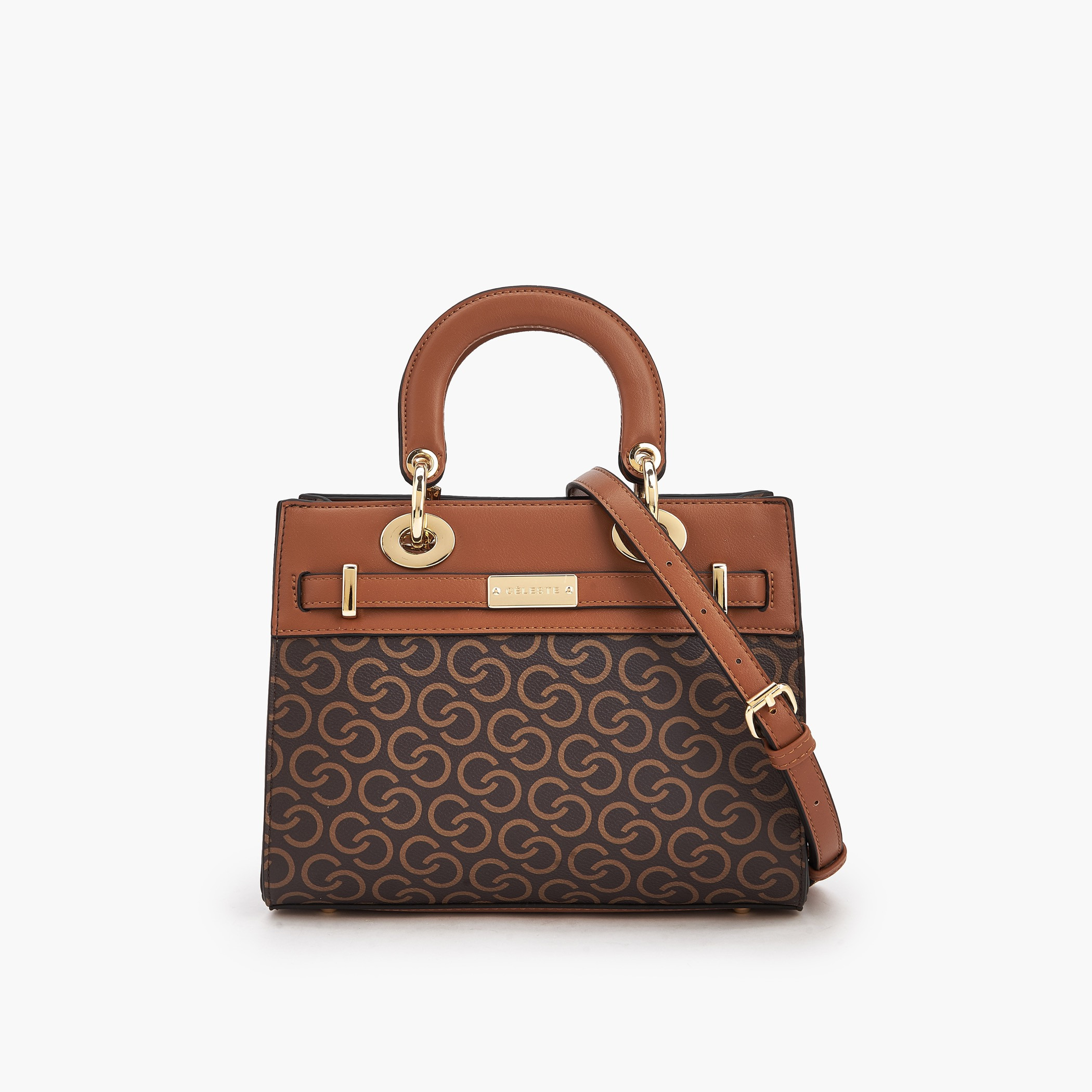 Celeste Monogram Print Tote Bag with Handles-women-bagsandwallets-handbags-image-1