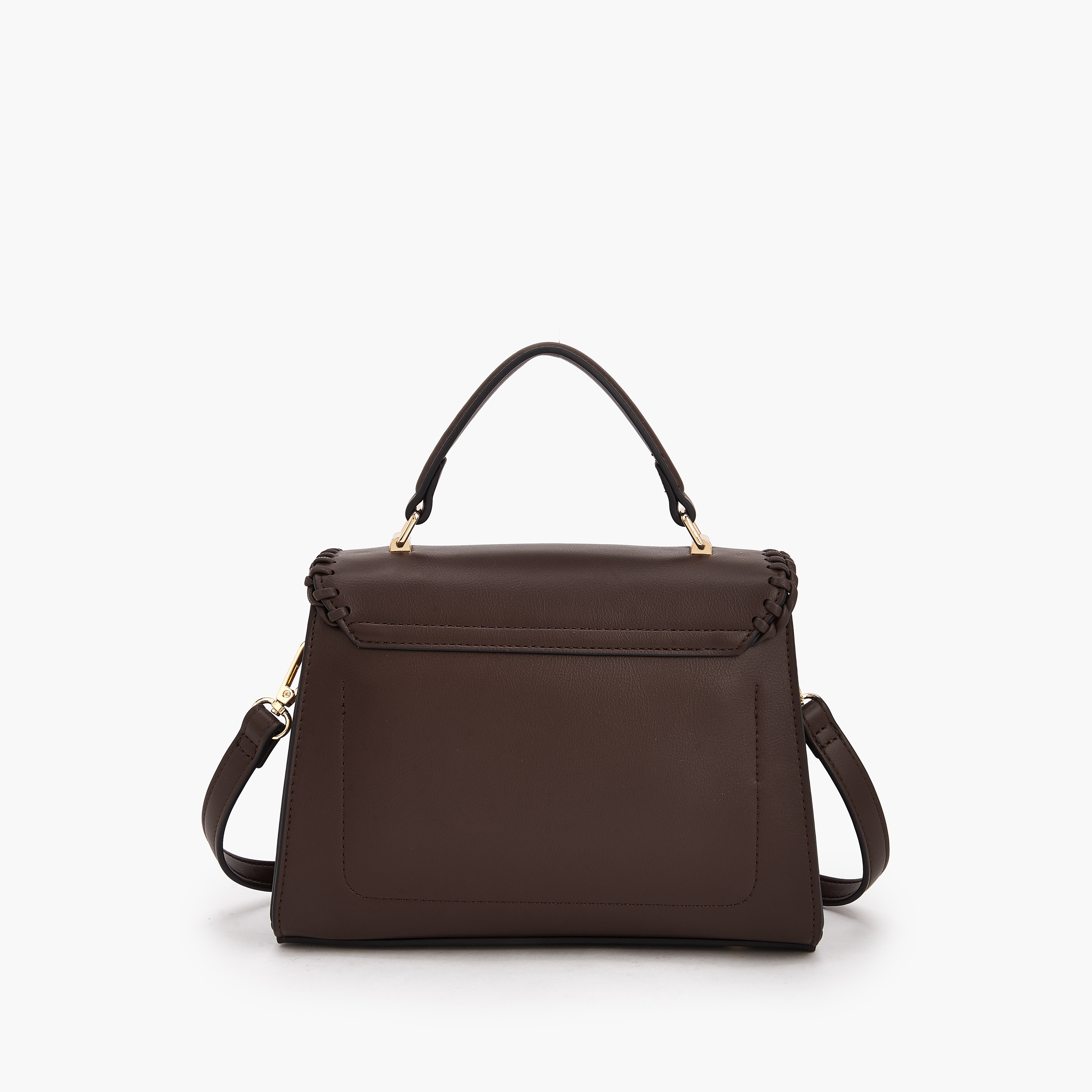 Celeste Stitch Design Satchel Bag with Twist Lock Closure-women-bagsandwallets-handbags-image-5