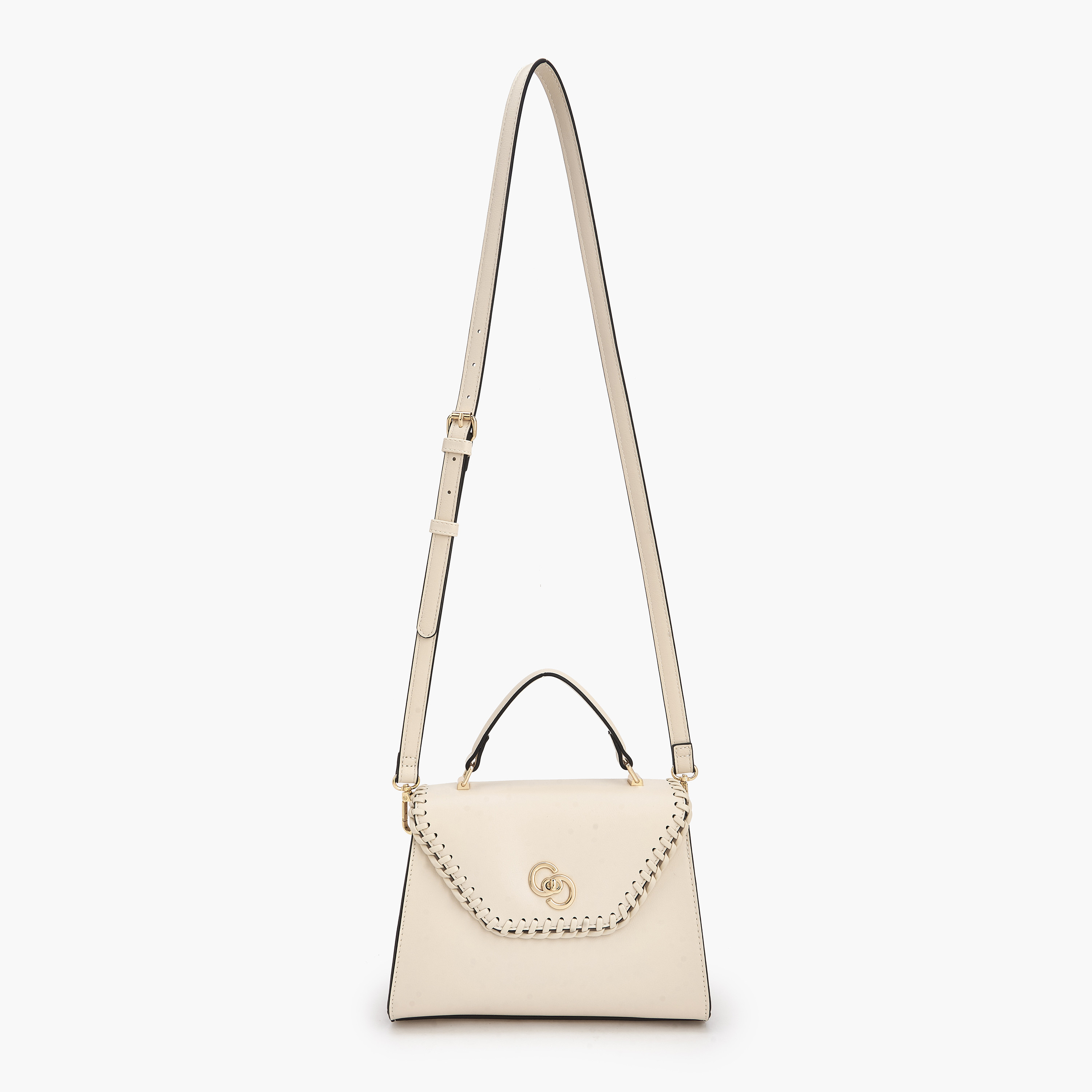 Celeste Stitch Design Satchel Bag with Twist Lock Closure-women-bagsandwallets-handbags-image-2