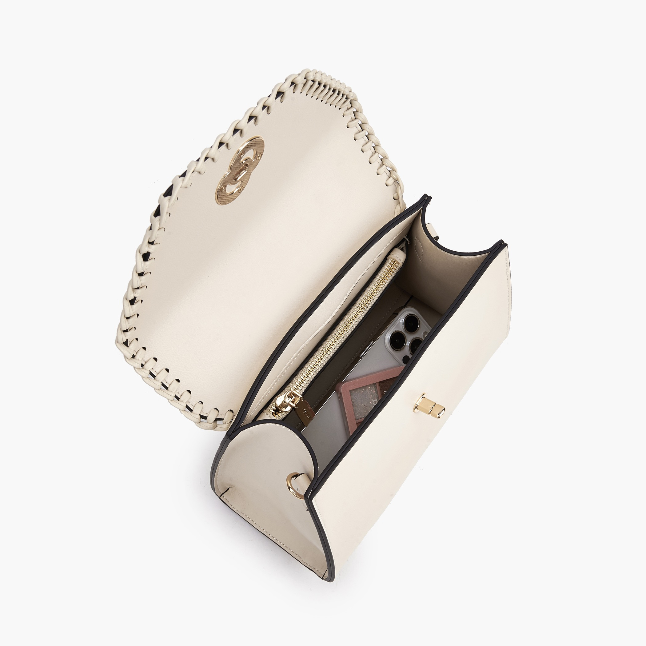 Celeste Stitch Design Satchel Bag with Twist Lock Closure-women-bagsandwallets-handbags-image-7