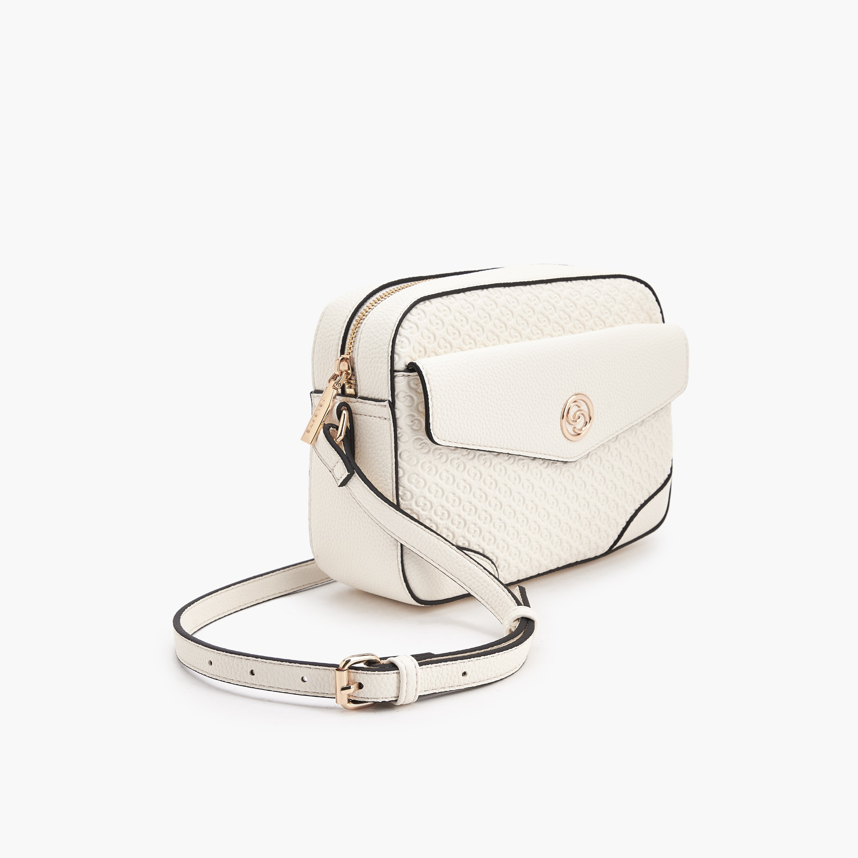 شنطة كروس بودي بنقوش مونوجرام وسحاب إغلاق من سيليست-women-bagsandwallets-handbags-image-4