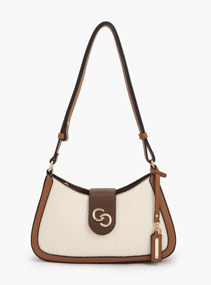 شنطة كروس بودي بنقوش مونوجرام وحزام قابل للتعديل من سيليست-women-bagsandwallets-handbags-image-1