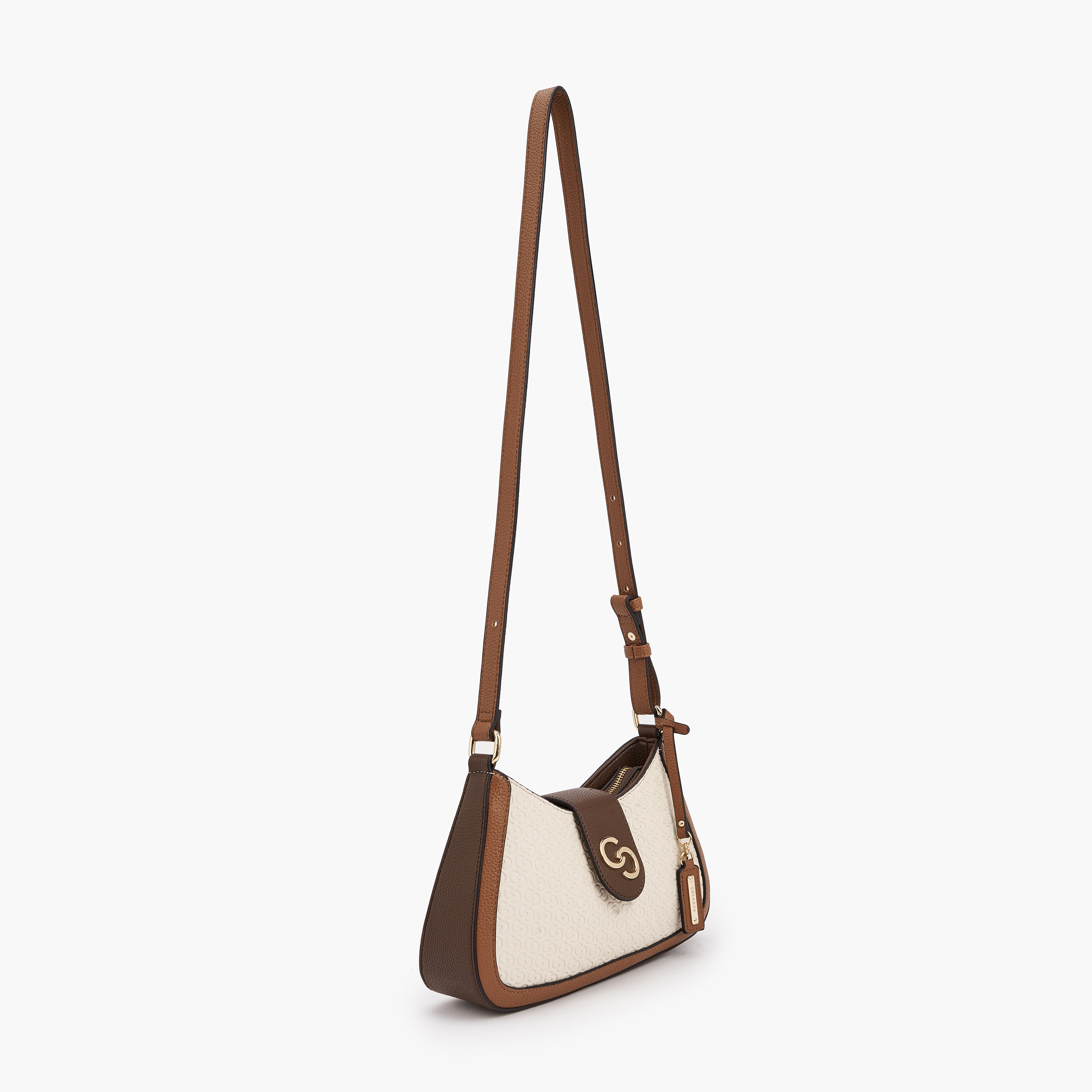 شنطة كروس بودي بنقوش مونوجرام وحزام قابل للتعديل من سيليست-women-bagsandwallets-handbags-image-3