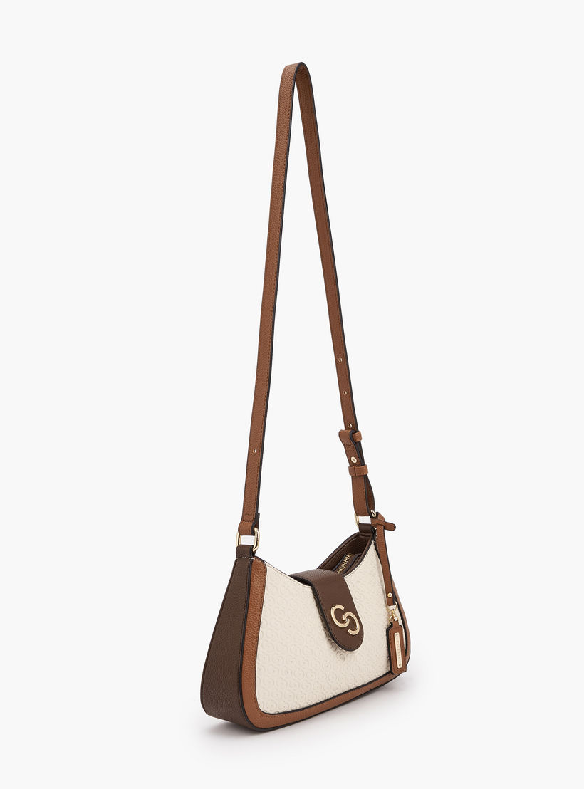 شنطة كروس بودي بنقوش مونوجرام وحزام قابل للتعديل من سيليست-women-bagsandwallets-handbags-image-3