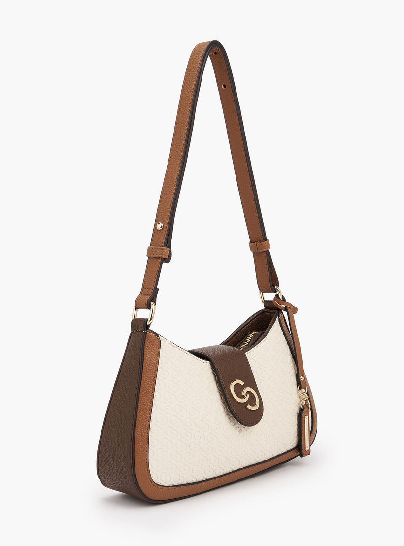 شنطة كروس بودي بنقوش مونوجرام وحزام قابل للتعديل من سيليست-women-bagsandwallets-handbags-image-4