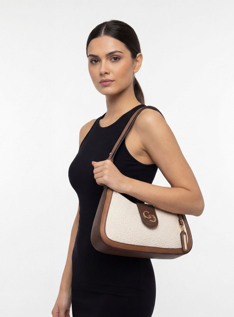 شنطة كروس بودي بنقوش مونوجرام وحزام قابل للتعديل من سيليست-women-bagsandwallets-handbags-image-2