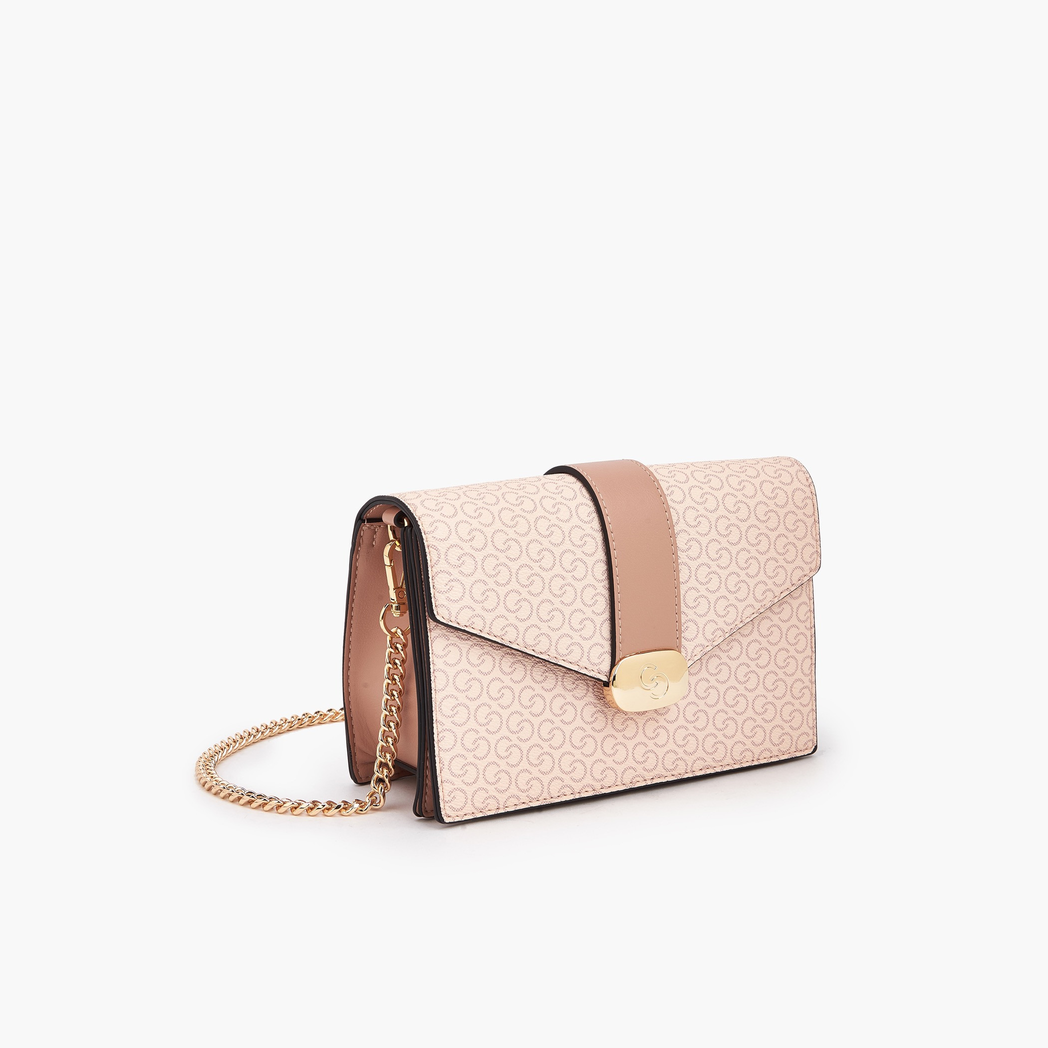 شنطة كروس بودي بحزام سلسلة وطبعات مونوجرام من سيليست-women-bagsandwallets-handbags-image-4