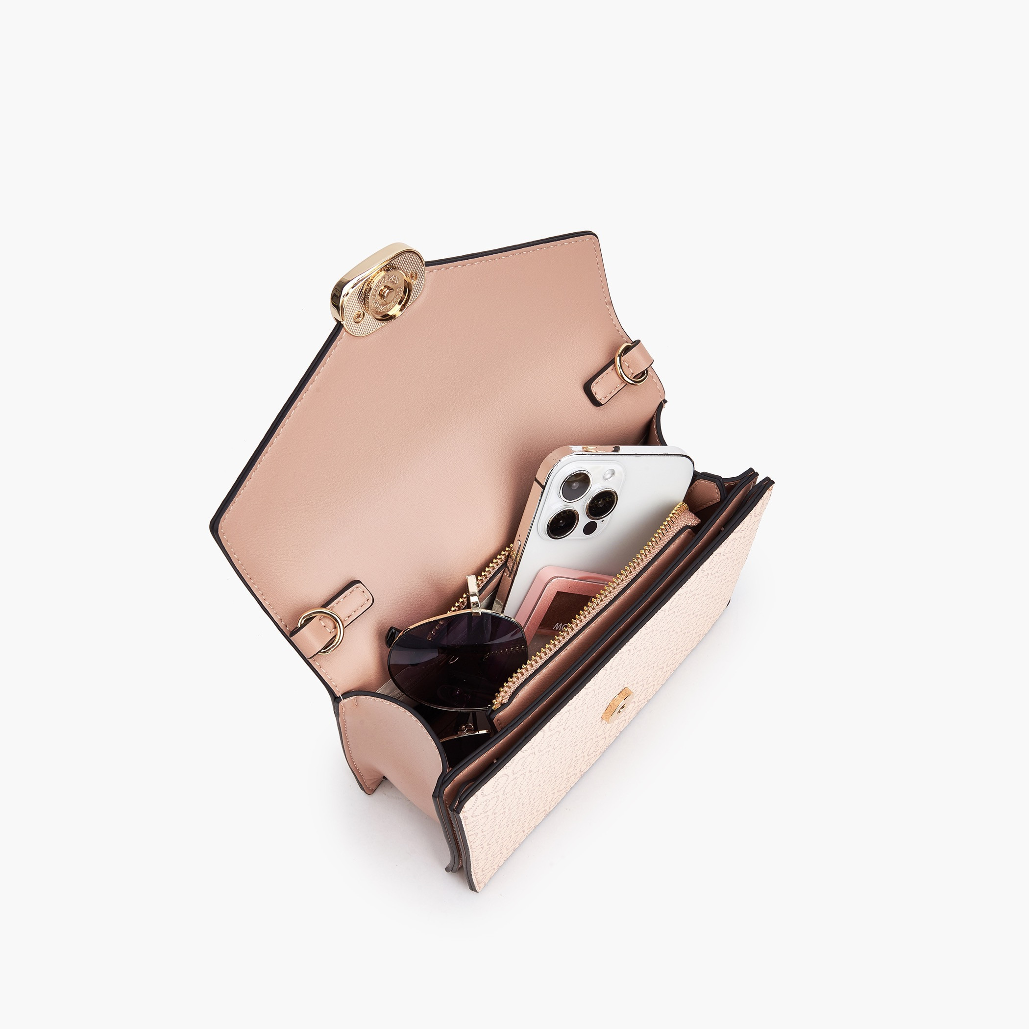 شنطة كروس بودي بحزام سلسلة وطبعات مونوجرام من سيليست-women-bagsandwallets-handbags-image-8