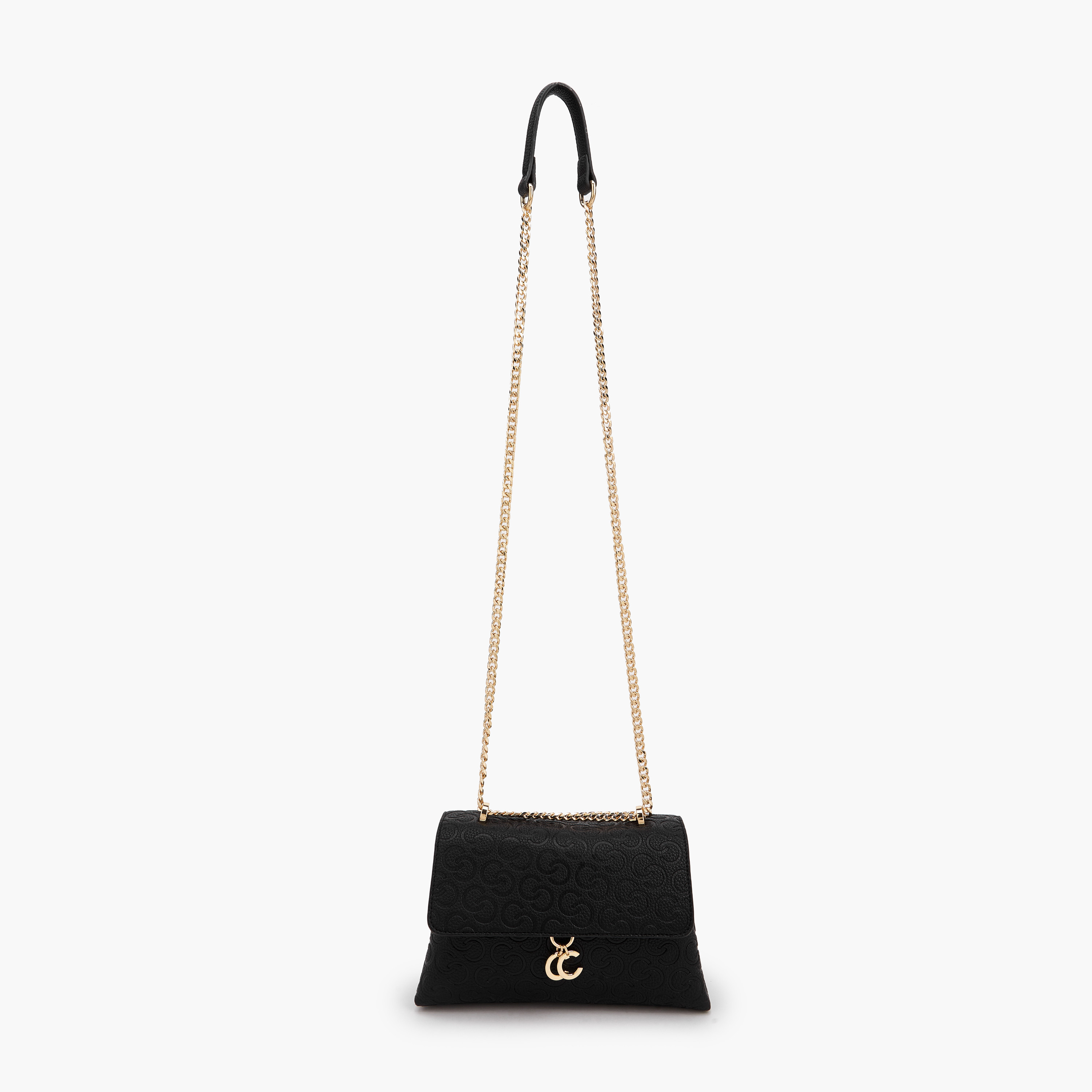 Celeste Monogram Debossed Crossbody Bag with Chain Strap-women-bagsandwallets-handbags-image-3