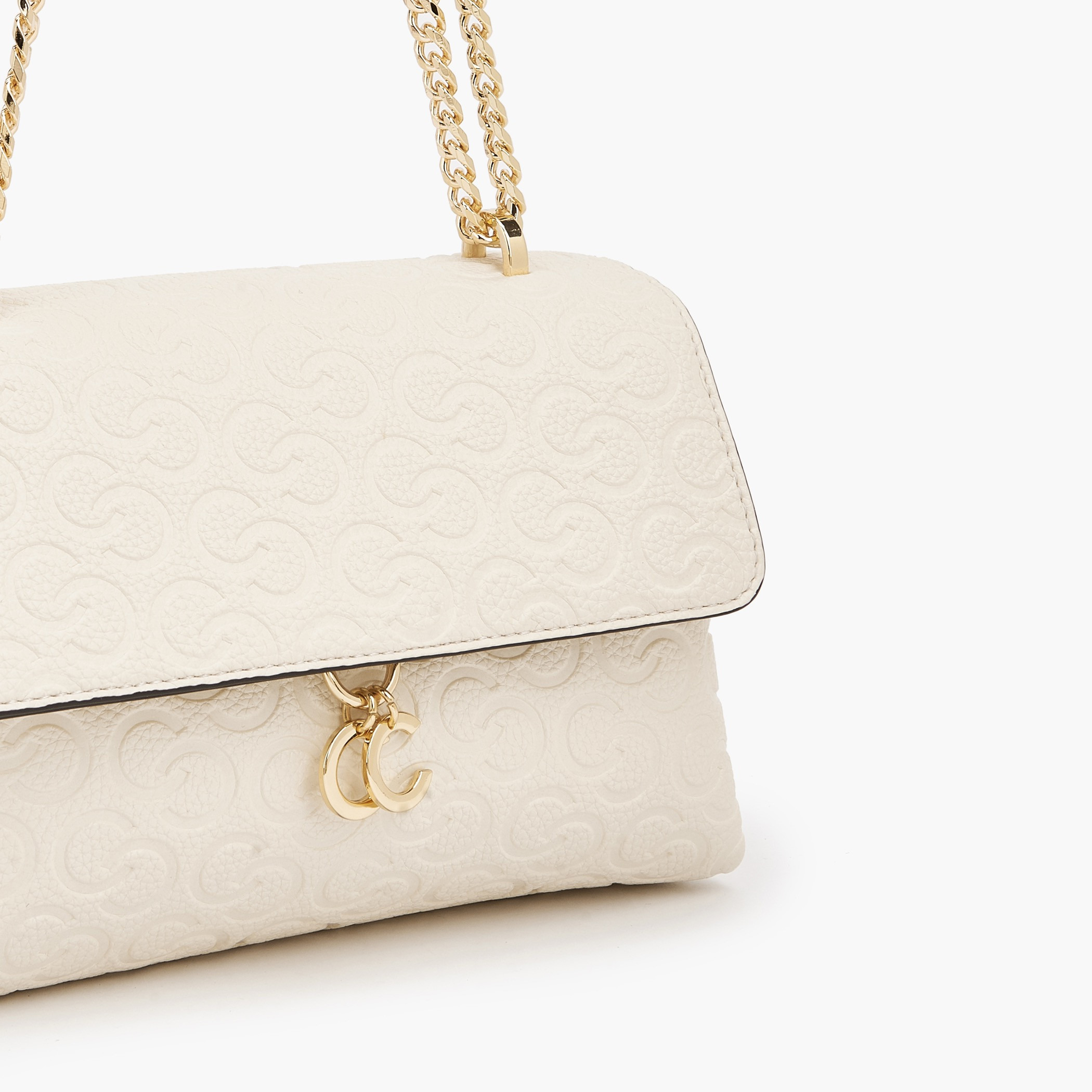 شنطة كروسبودي بحزام سلسلة ونقوش مونوجرام من سيليست-women-bagsandwallets-handbags-image-5