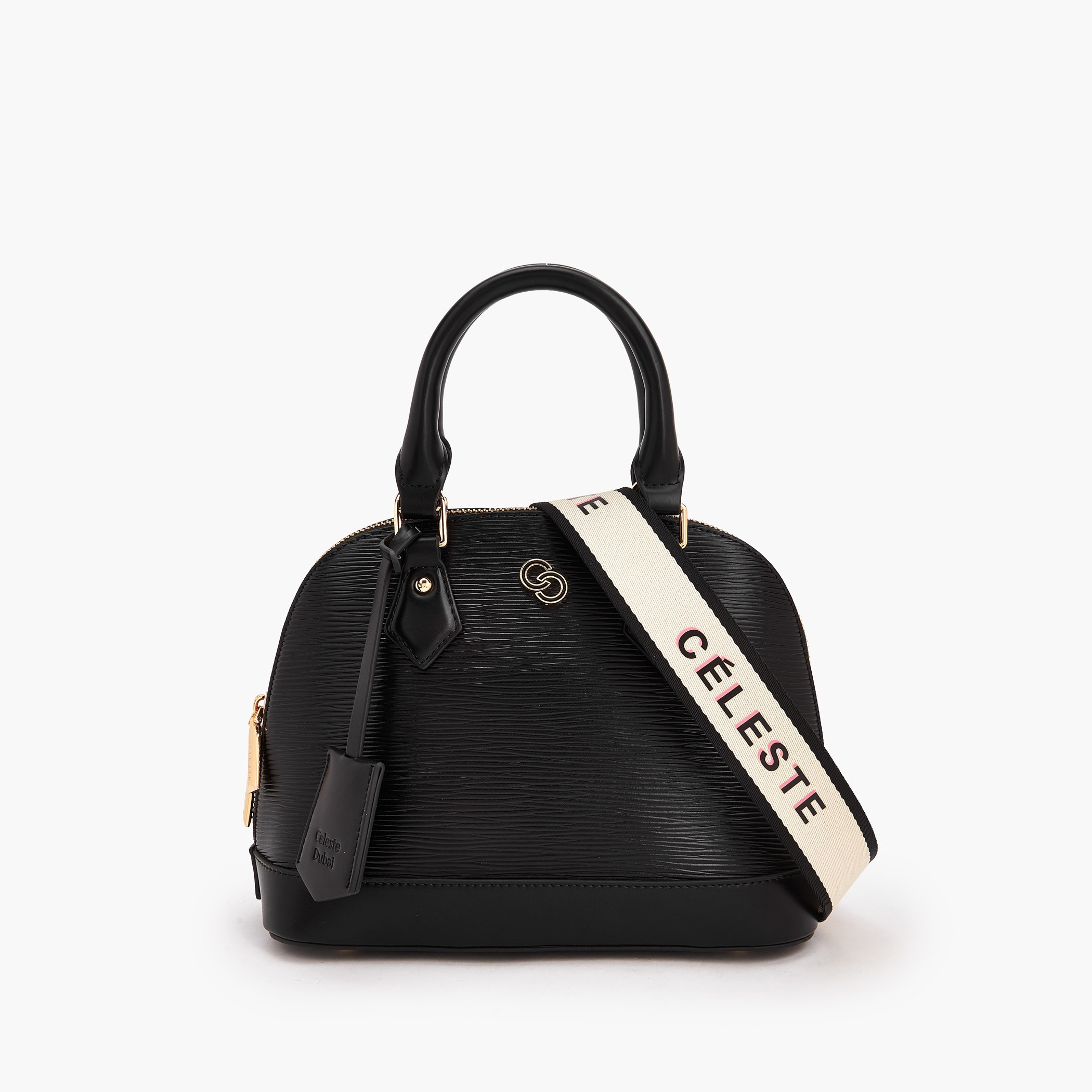 شنطة قبة بارزة الملمس بحزام قابل للفصل-women-bagsandwallets-handbags-image-1