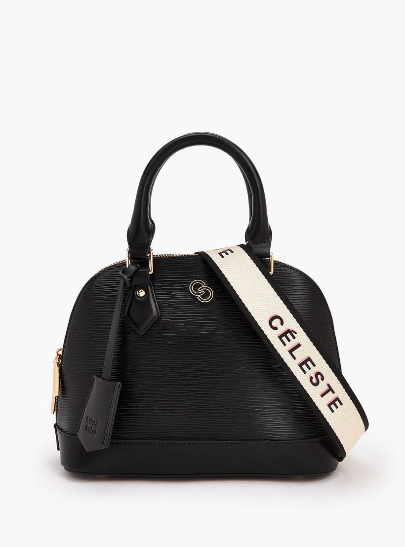 شنطة قبة بارزة الملمس بحزام قابل للفصل-women-bagsandwallets-handbags-image-1