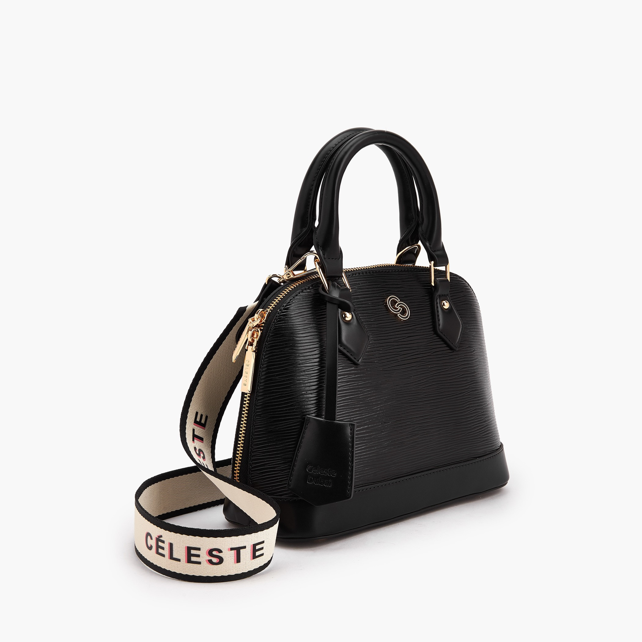 شنطة قبة بارزة الملمس بحزام قابل للفصل-women-bagsandwallets-handbags-image-4