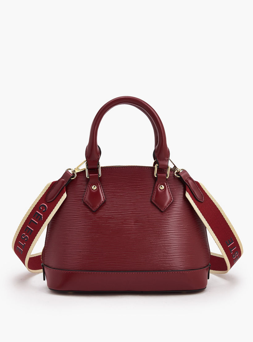Textured Dome Bag with Detachable Strap-women-bagsandwallets-handbags-image-6