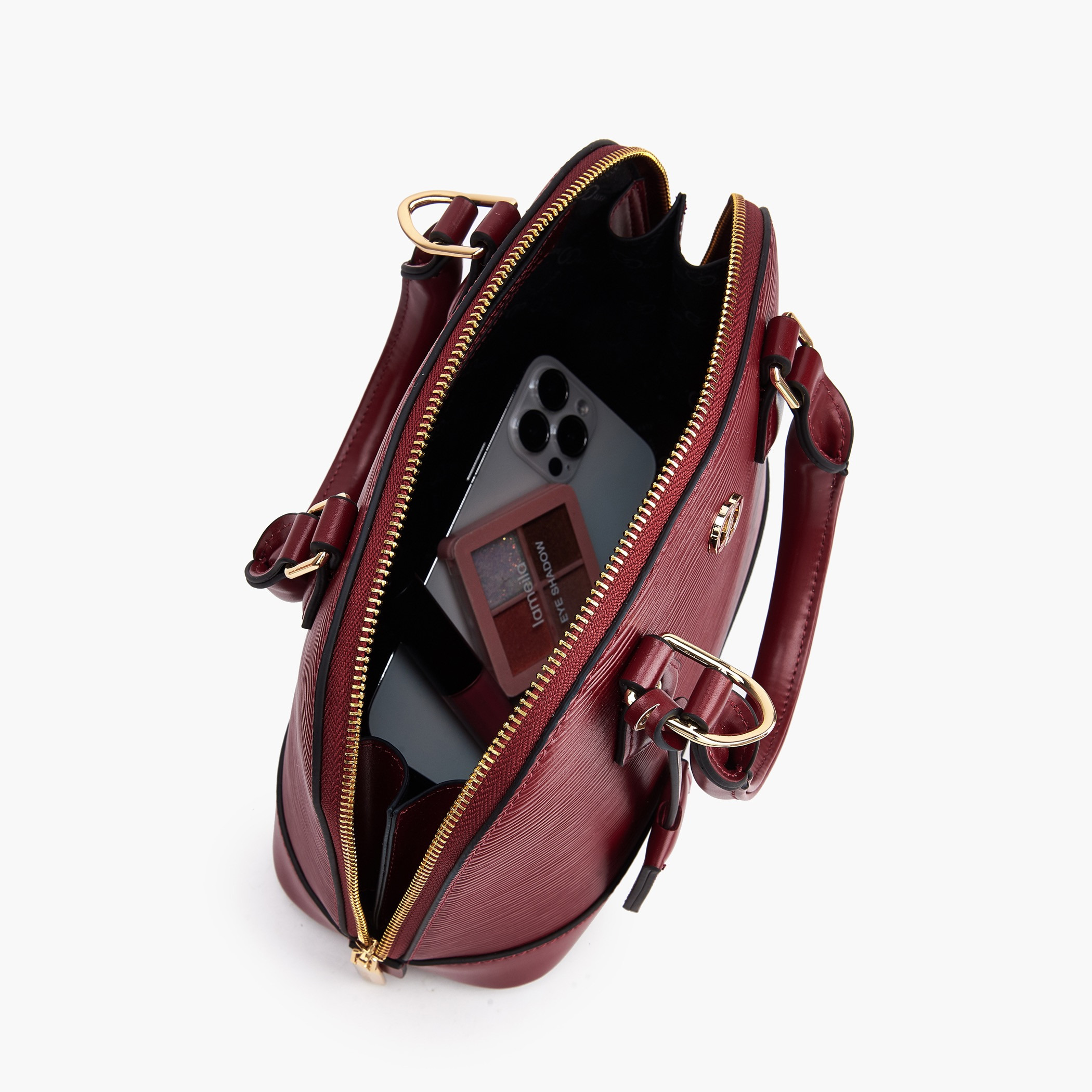 Textured Dome Bag with Detachable Strap-women-bagsandwallets-handbags-image-8